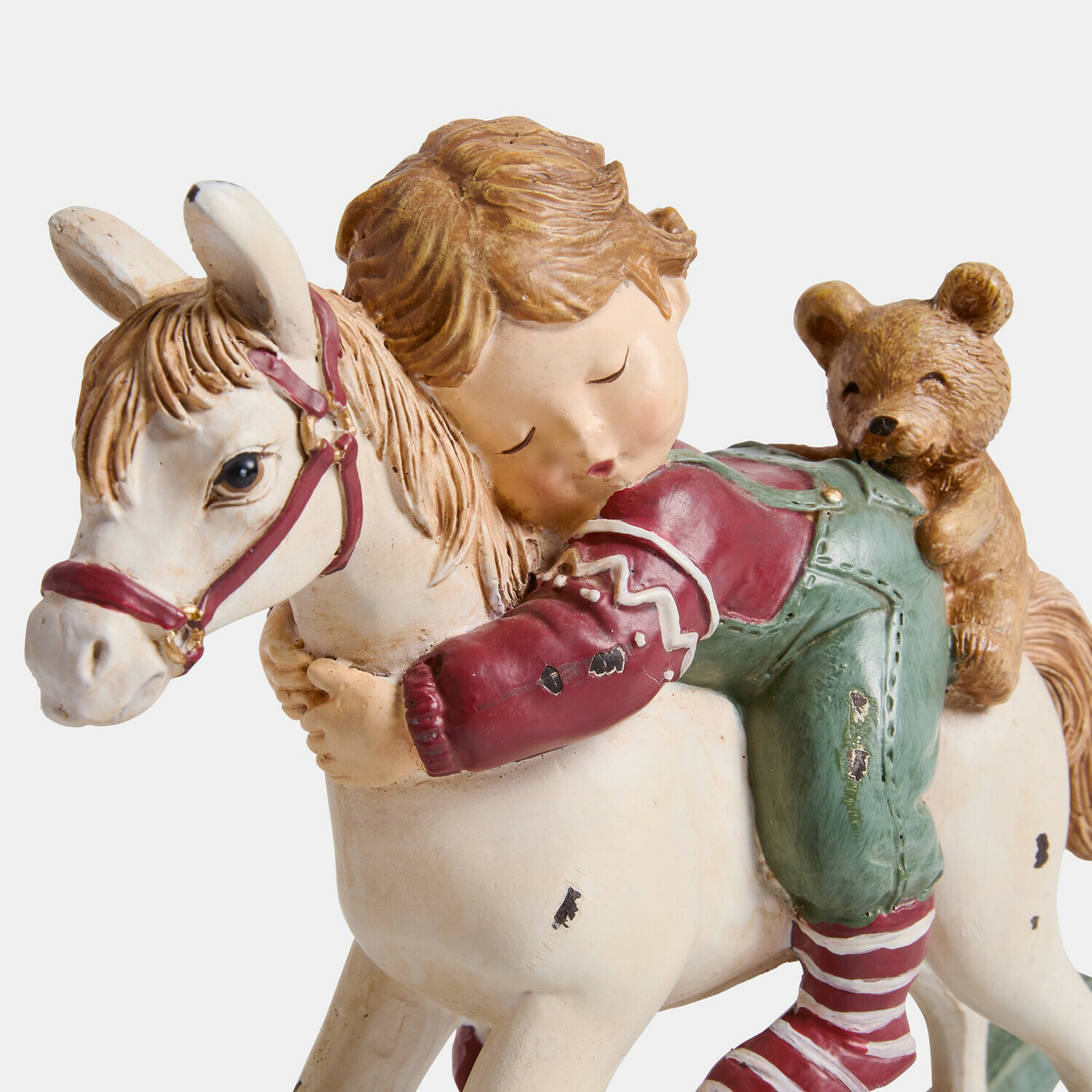 Figura decorativa sobre caballo balancín Petitnid