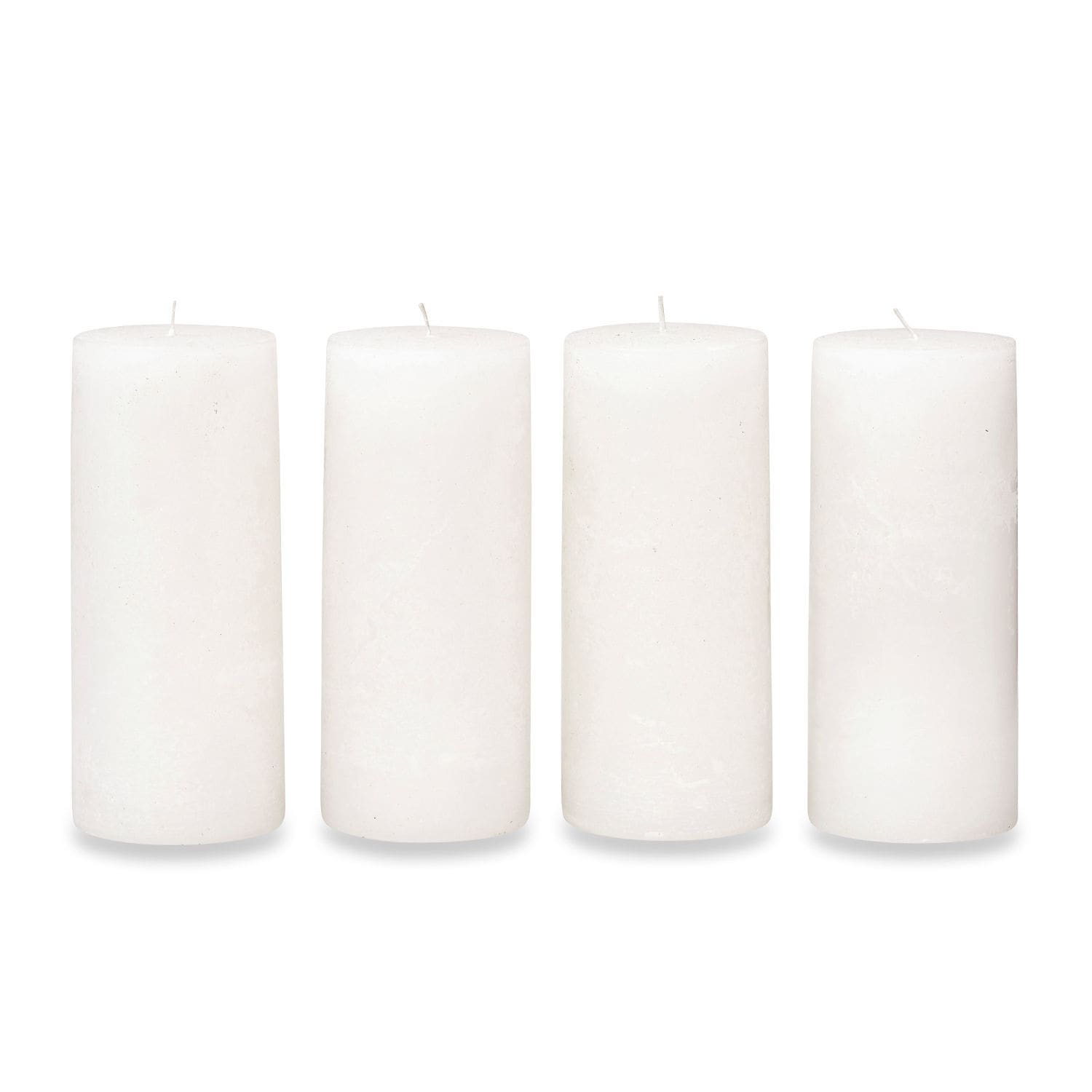 crema Set de 4 velas crema de cera, elemento decorativo para interiores, diseño versátil