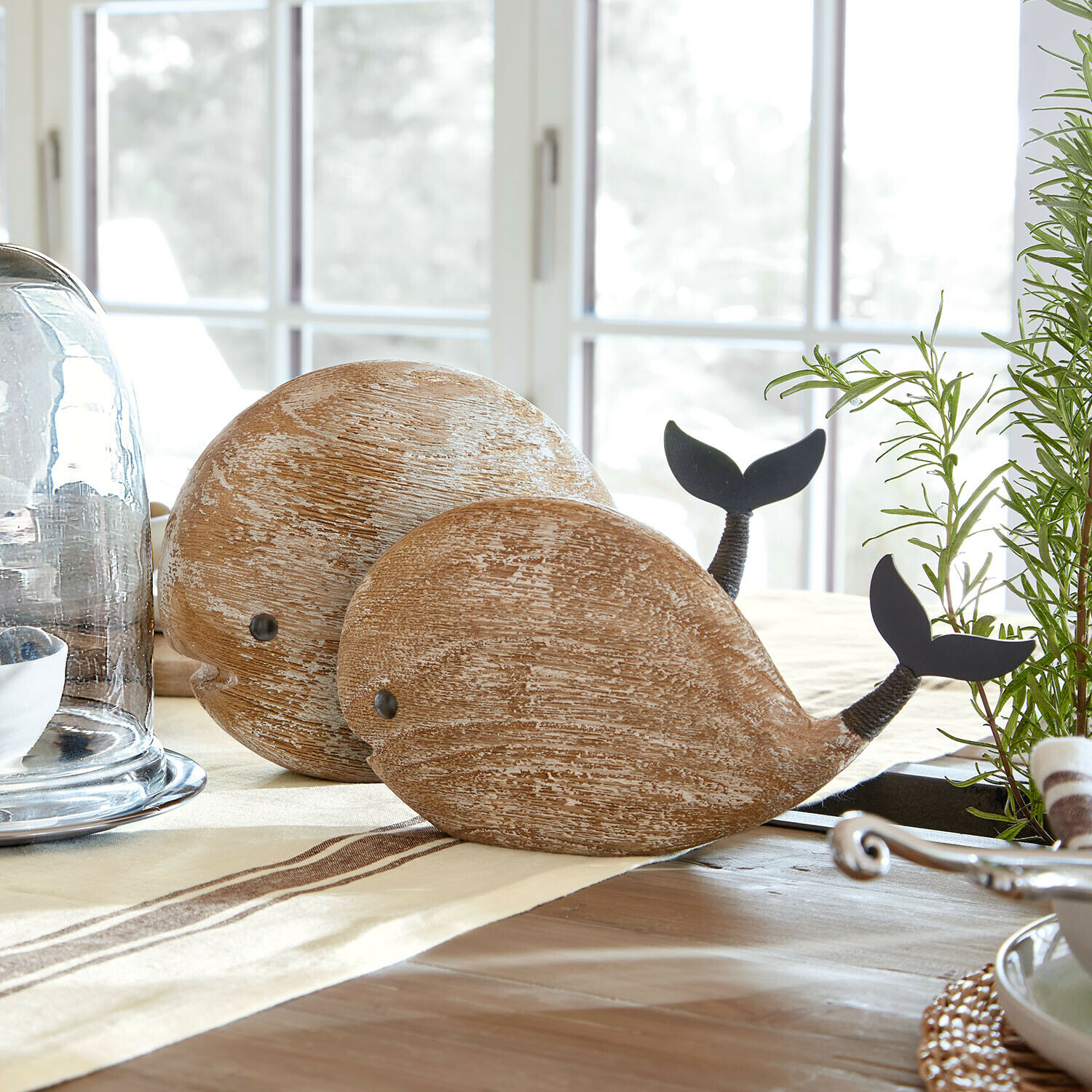 Set de 2 ballenas decorativas Brisdon