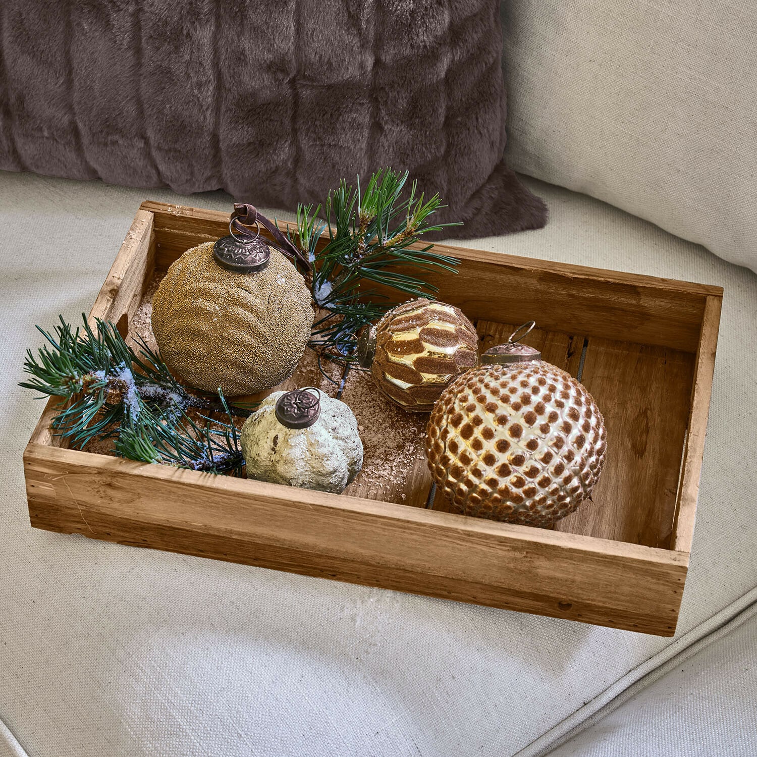 Set de 4 bolas de Navidad Tamarun