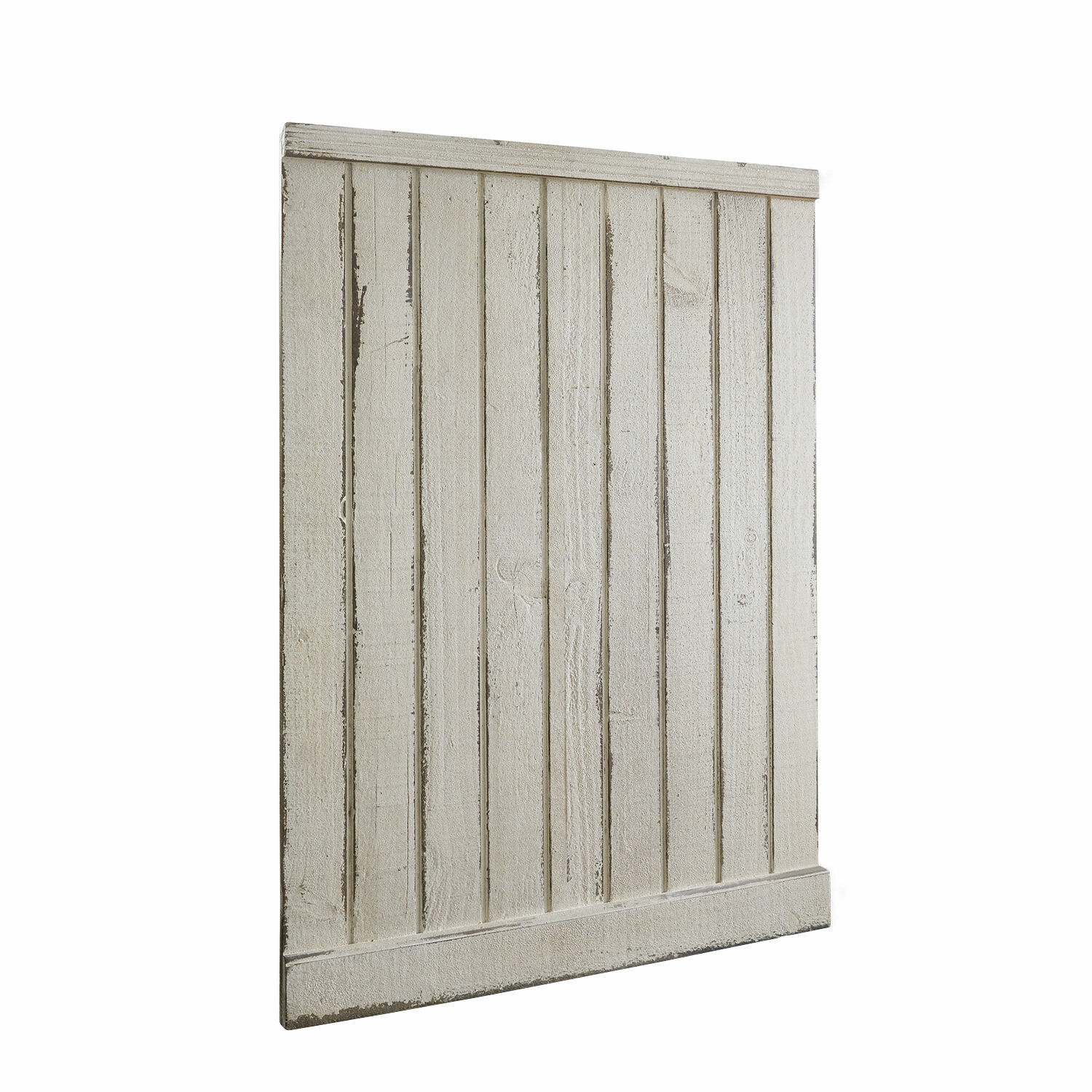 Panel Lia Panel de madera blanco con textura visible, ideal para decoración rústica de interiores