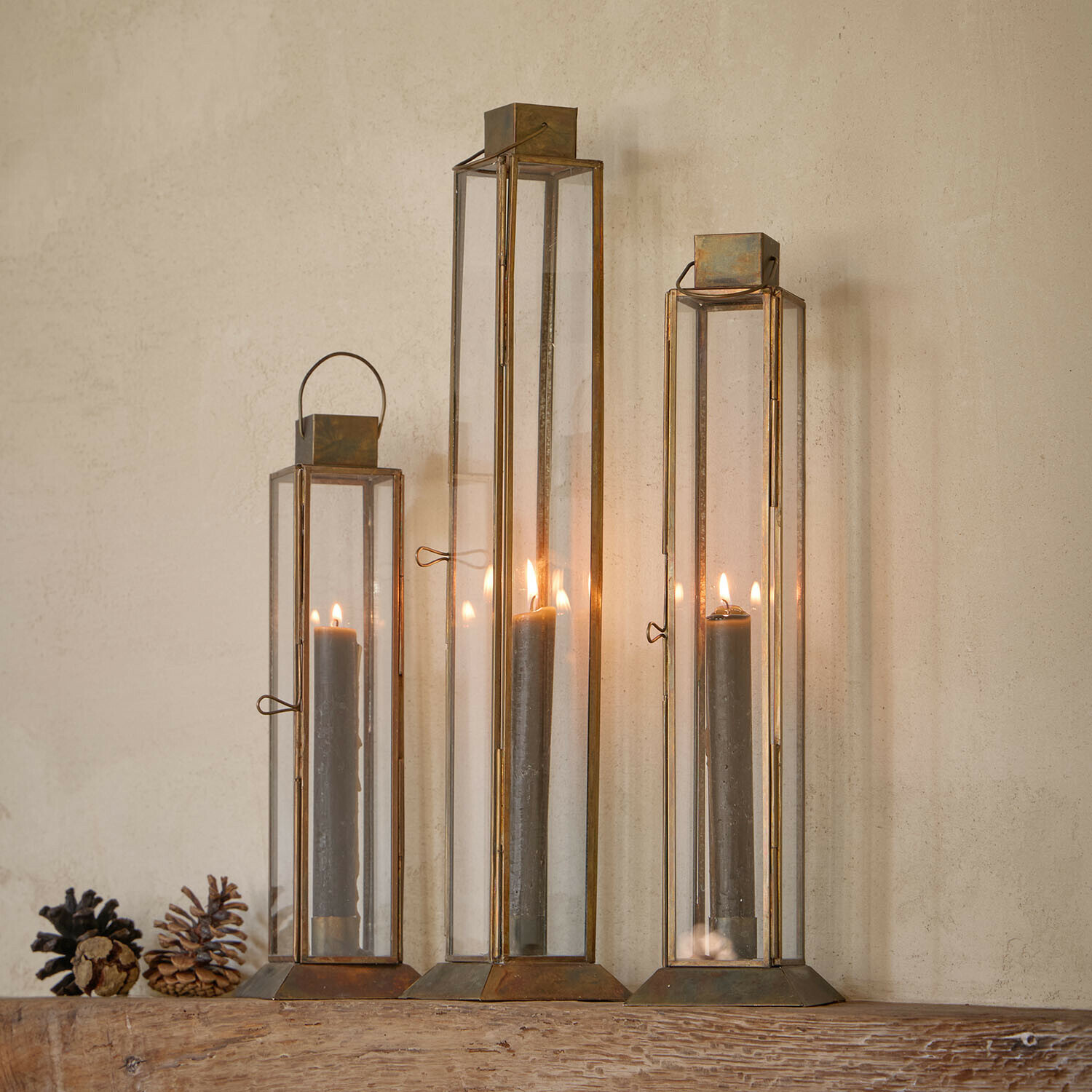 Set de 3 portavelas Coppermill