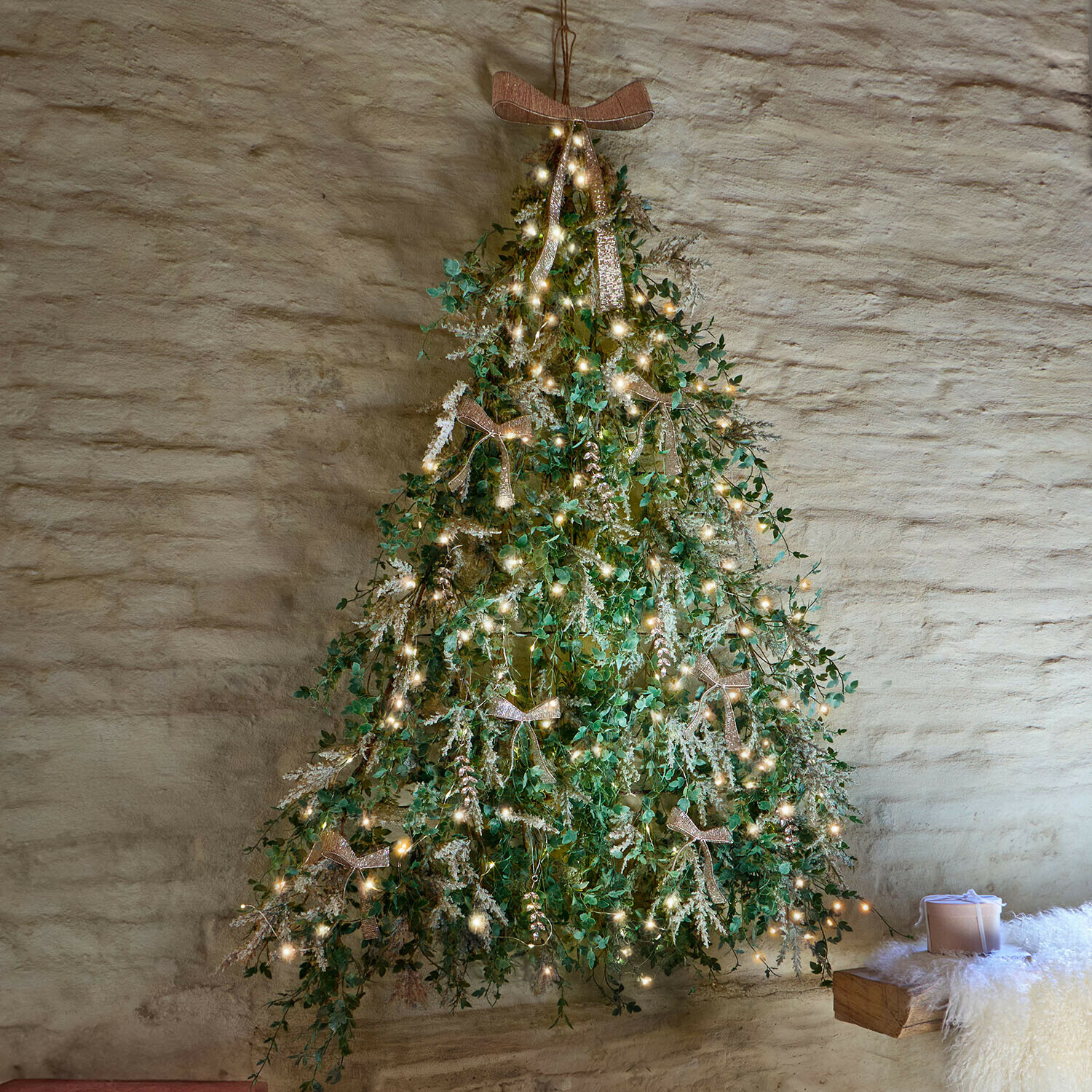Árbol de Navidad de pared con LED Florévie