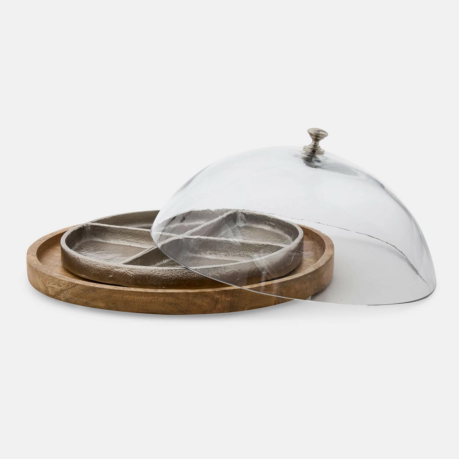 Campana de cristal con plato Adelfia
