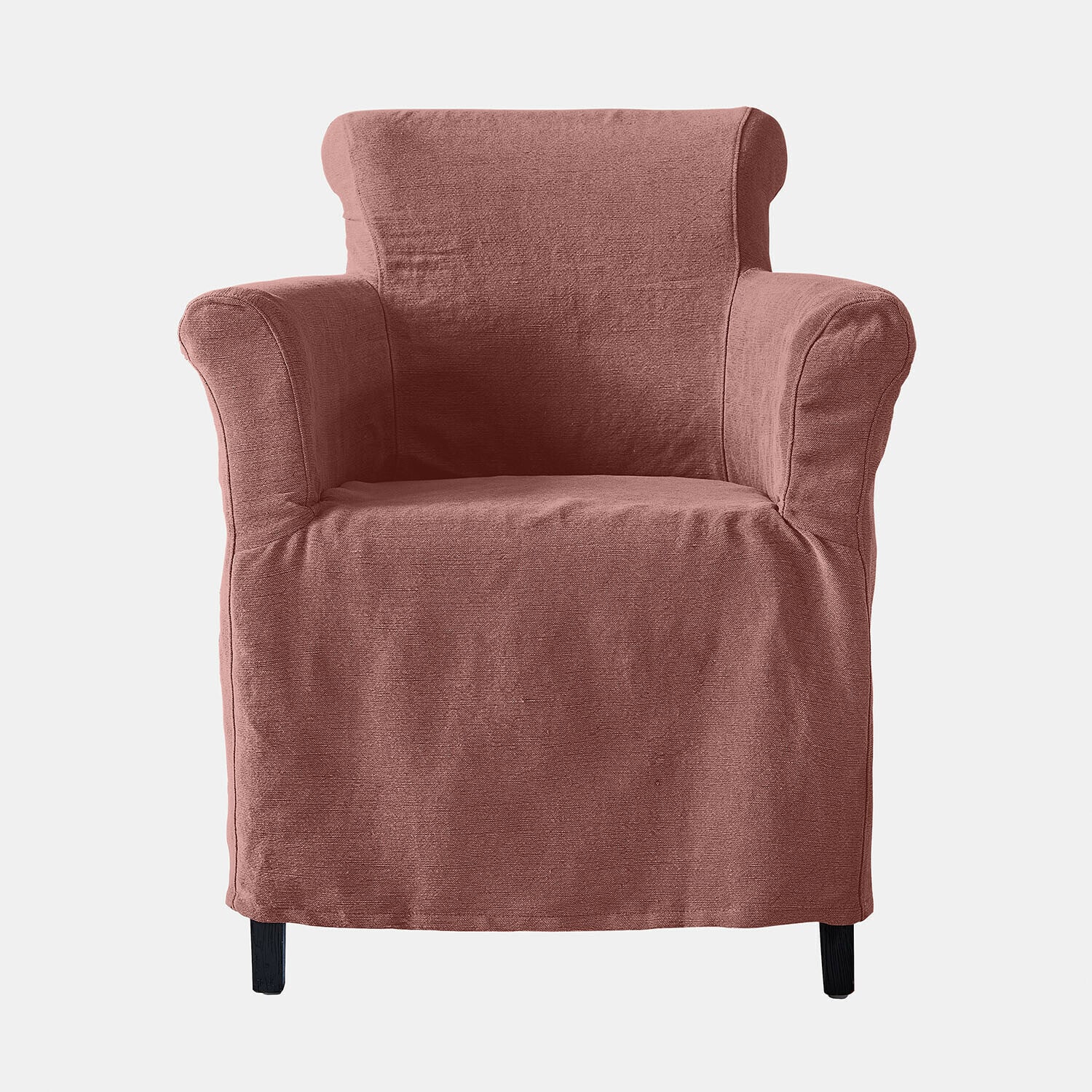 rosa antiguo Sillón Chantellese de tela color rosa antiguo, cómodo para sala de estar