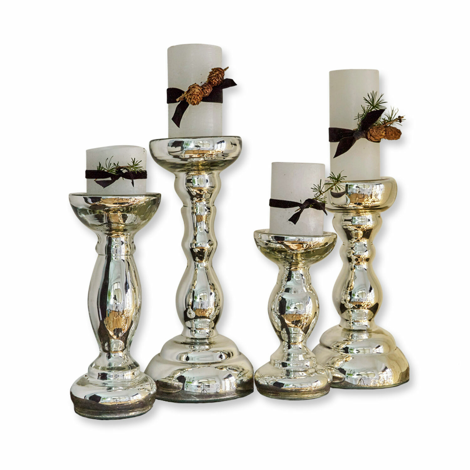 Juego de 4 candelabros Aajun
