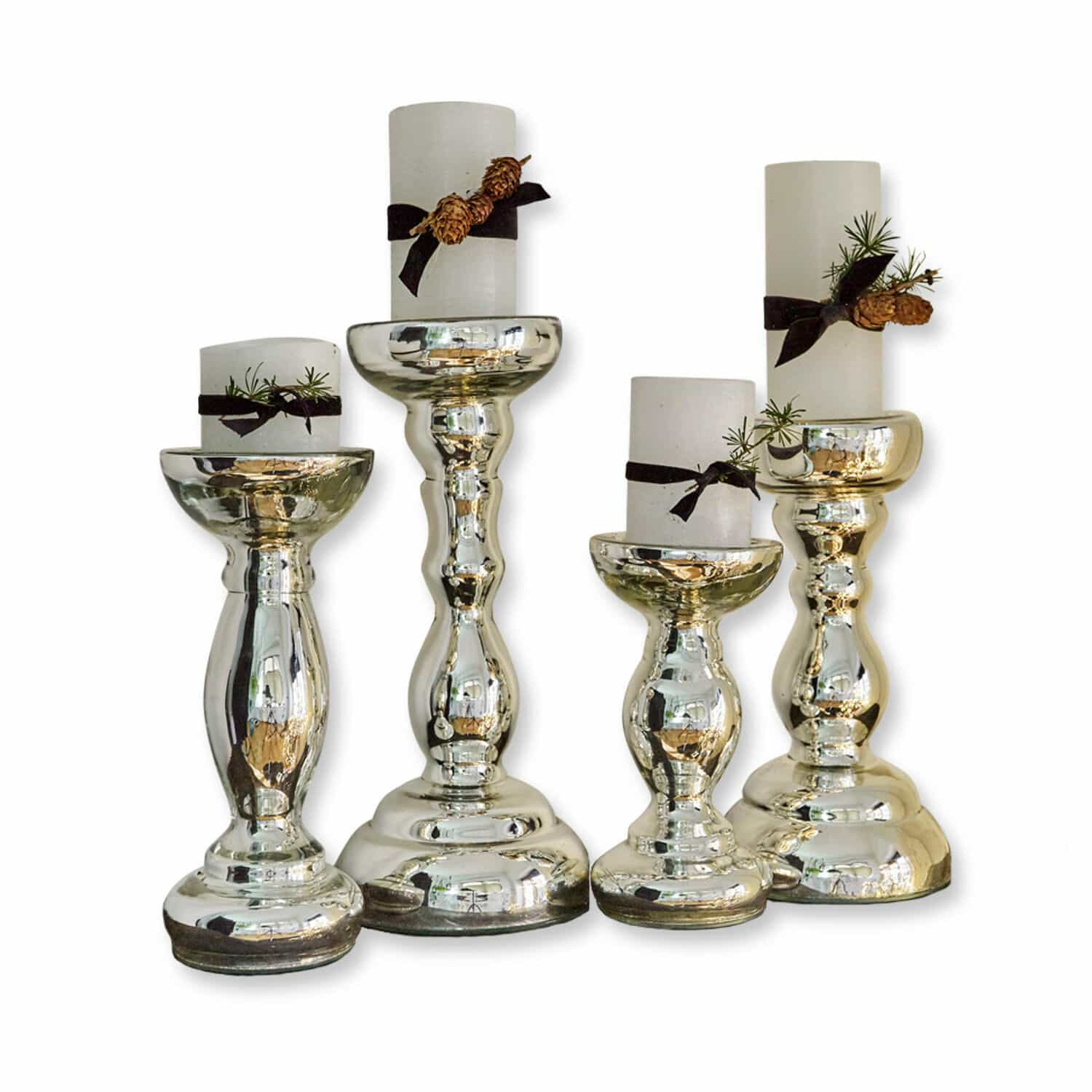 Juego de 4 candelabros Aajun