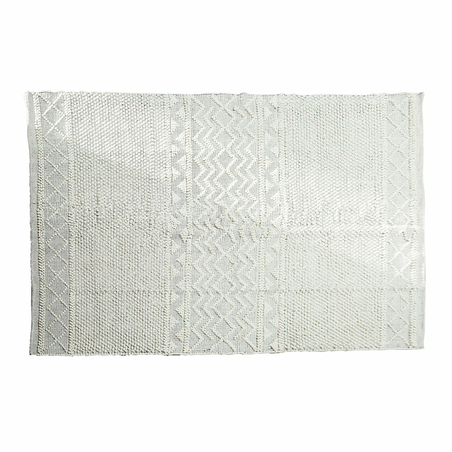 Alfombra de algodón blanca con diseño geométrico, suave y decorativa para interiores