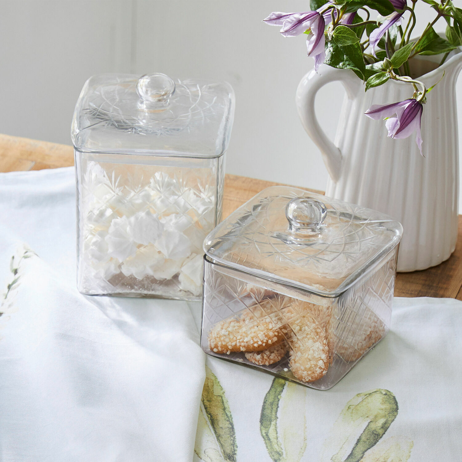 Set de 2 tarros de cristal Cherie