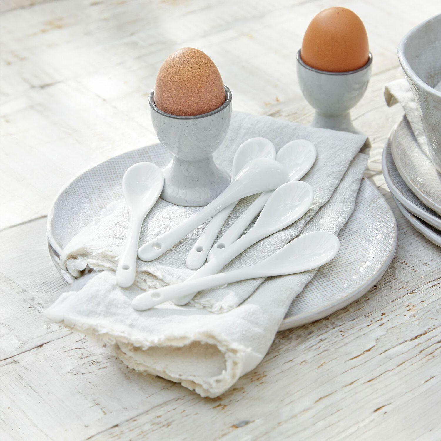 Set de 6 cucharas para huevos Pivoler