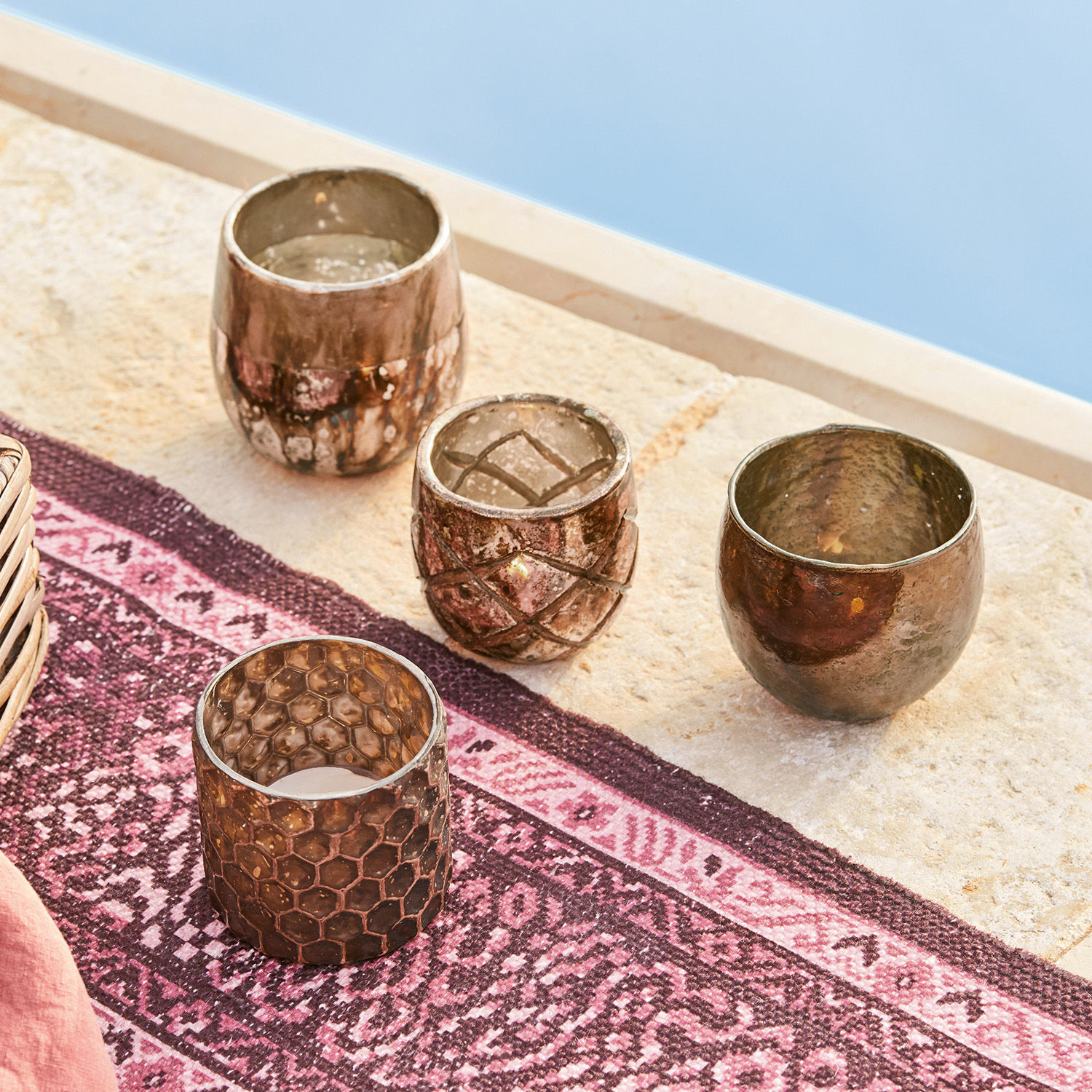 Set de 4 portavelas Marine