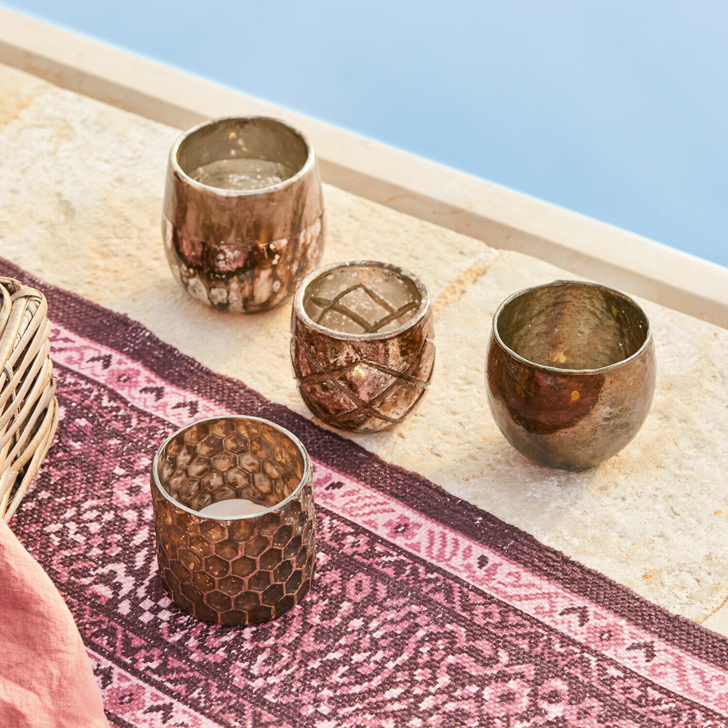 Set de 4 portavelas Marine