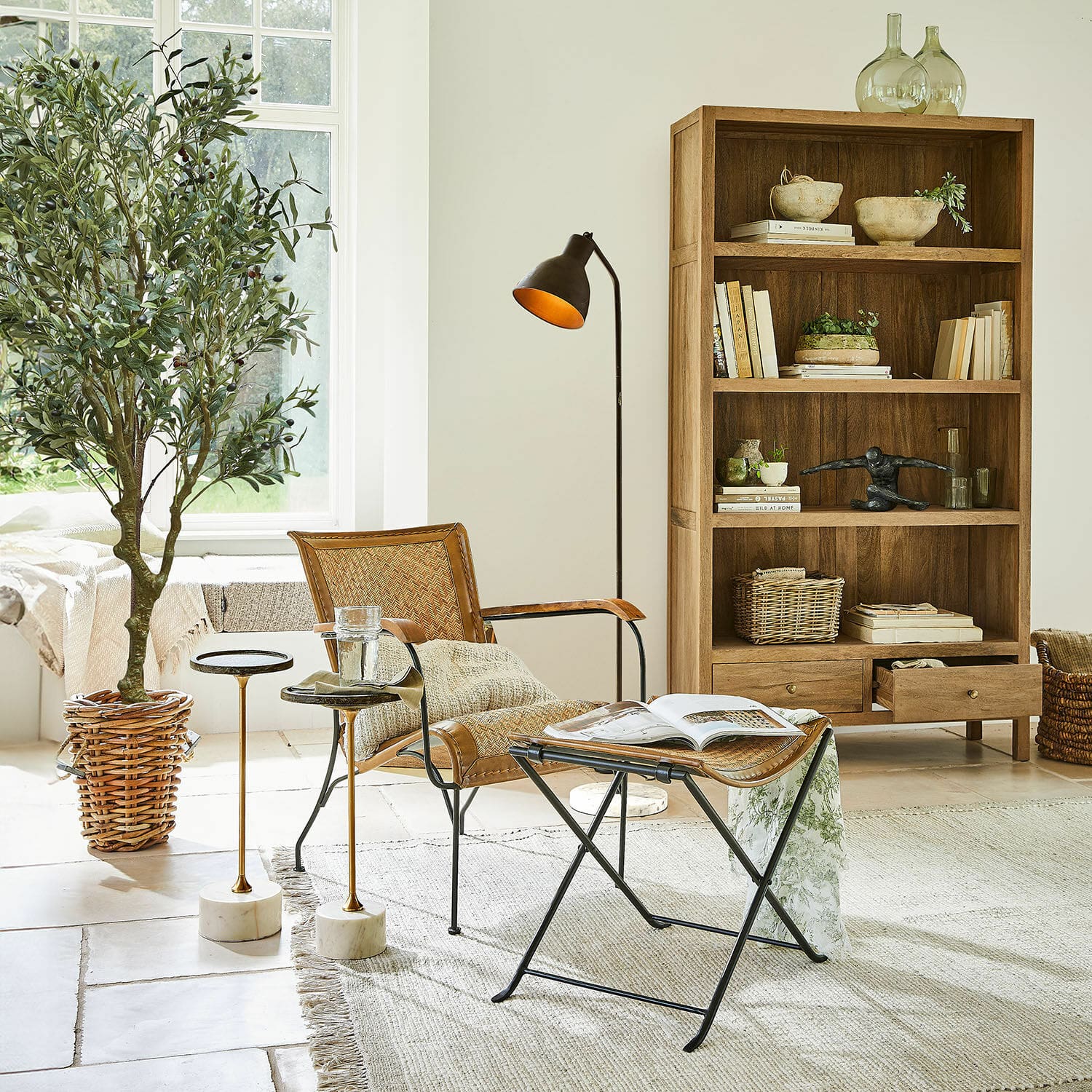 Silla con taburete Dauvron