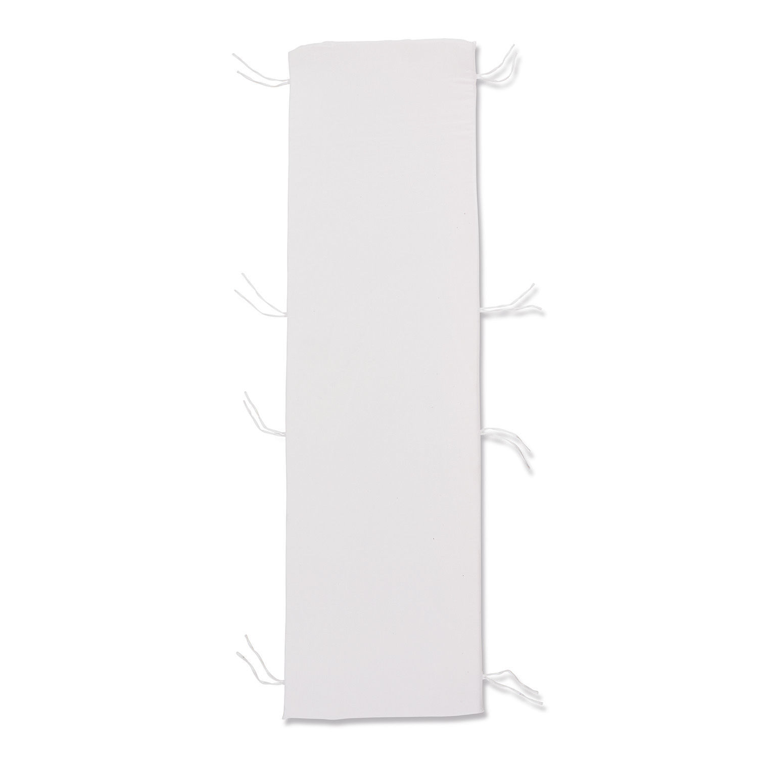 Protector de colchón blanco de algodón con lazos, práctico y fácil de usar