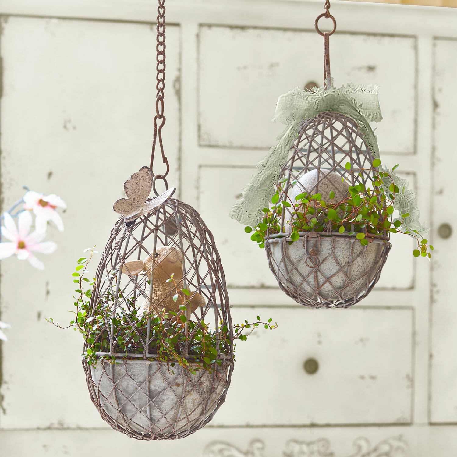 Set de 2 jaulas de pájaros decorativas Eralin