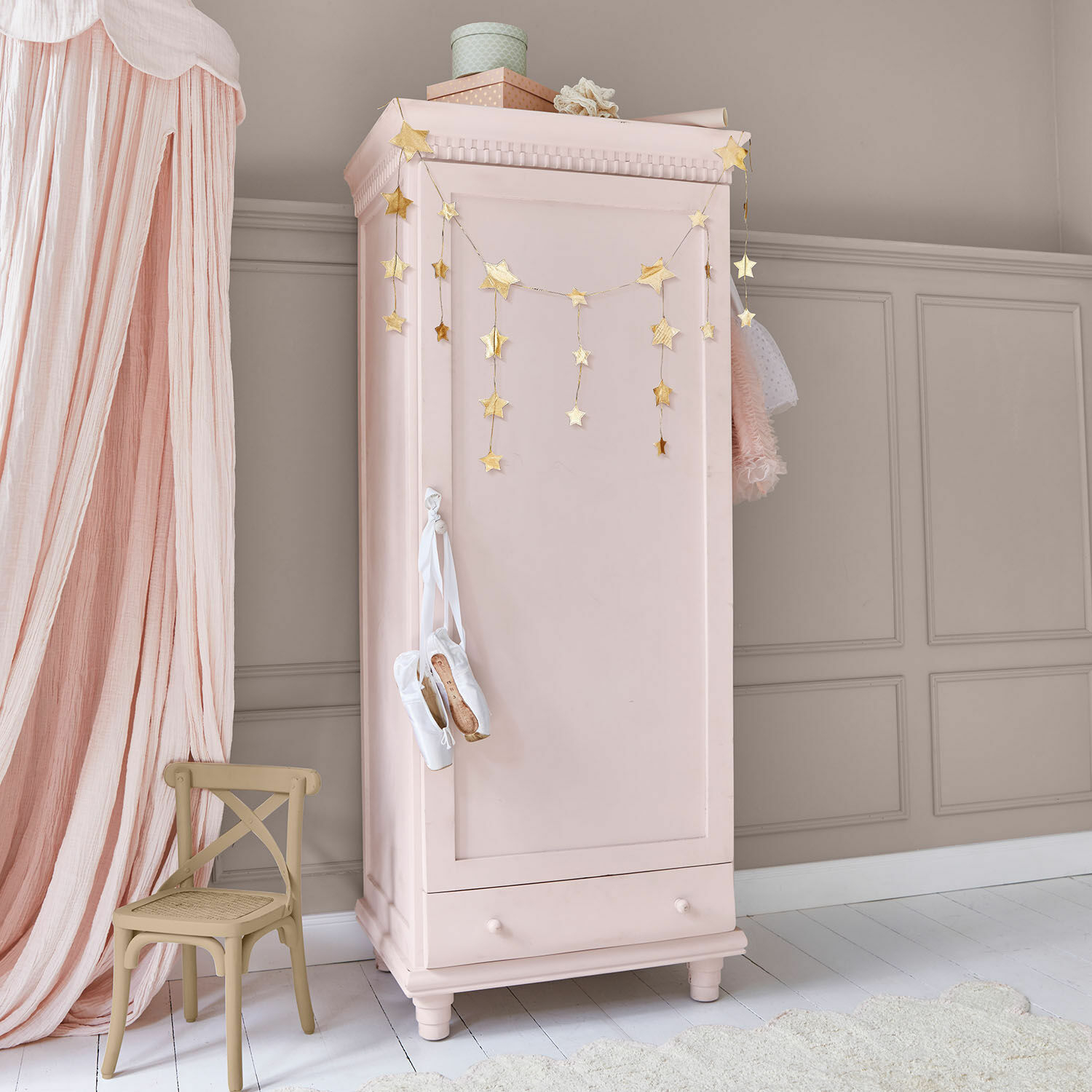 Armario Solevreux |  rosa |  Alto/Ancho/P aprox. 182/75/55 cm