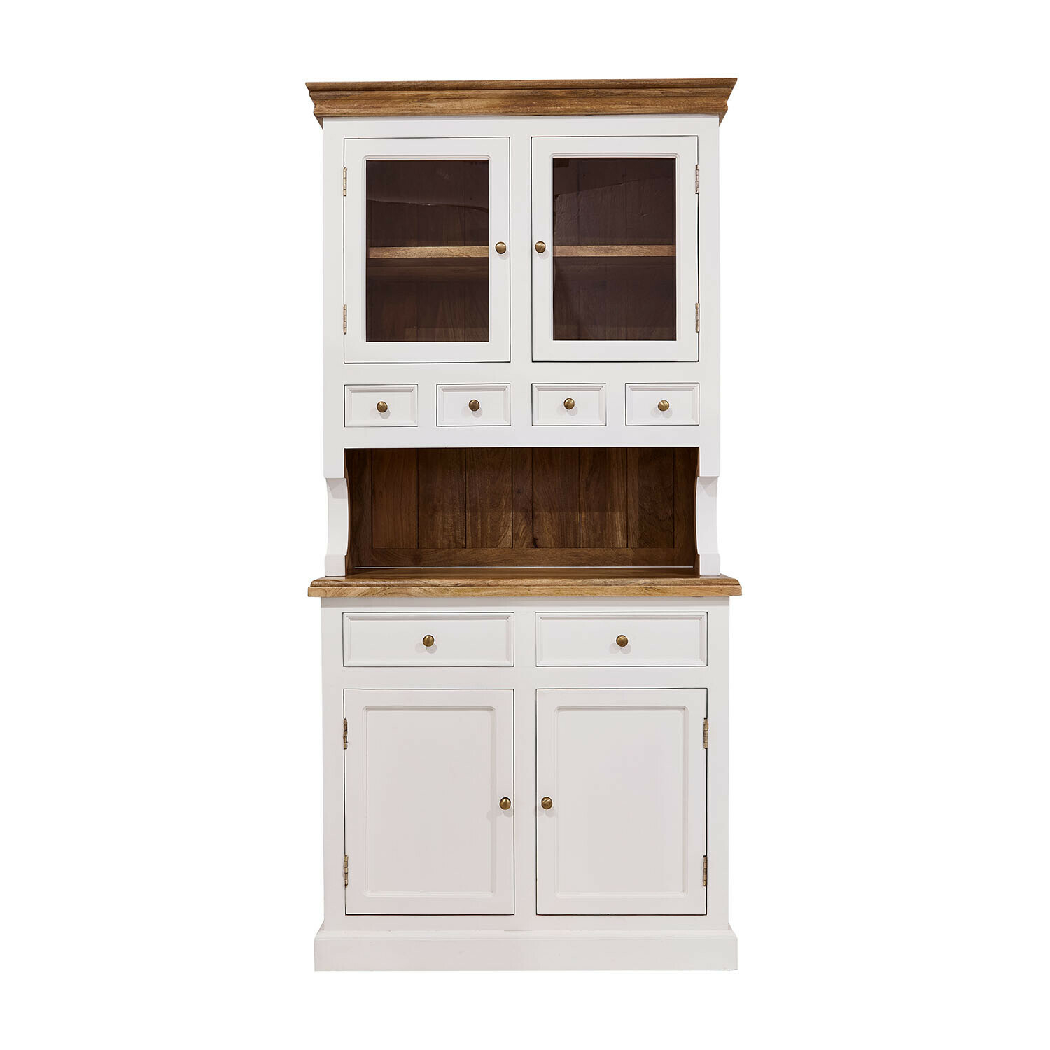 Alacena Kenwick |  blanco/marrón |  Alto/Ancho/P aprox. 205/100/38 cm