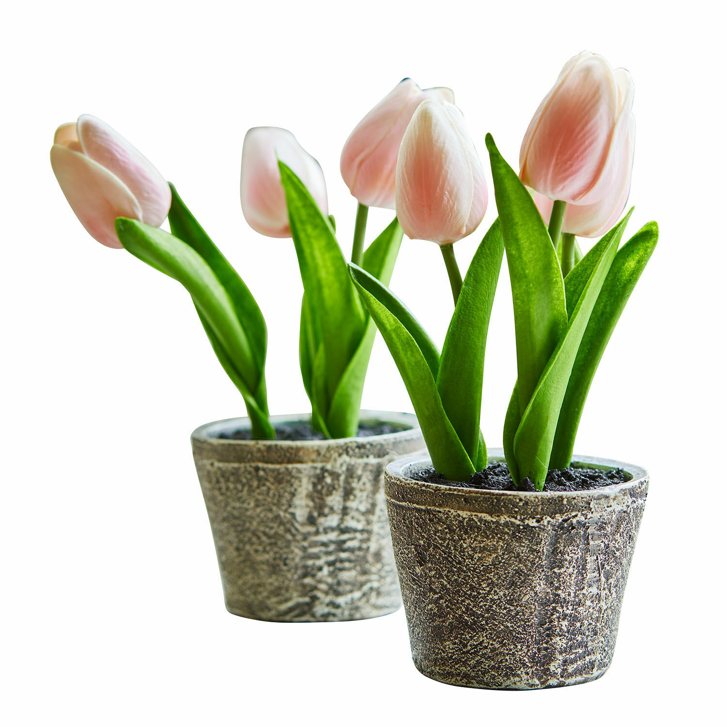 Set de 2 tulipanes decorativos Zéphine |  rosa |  Alto/Ø aprox. 20/10 cm