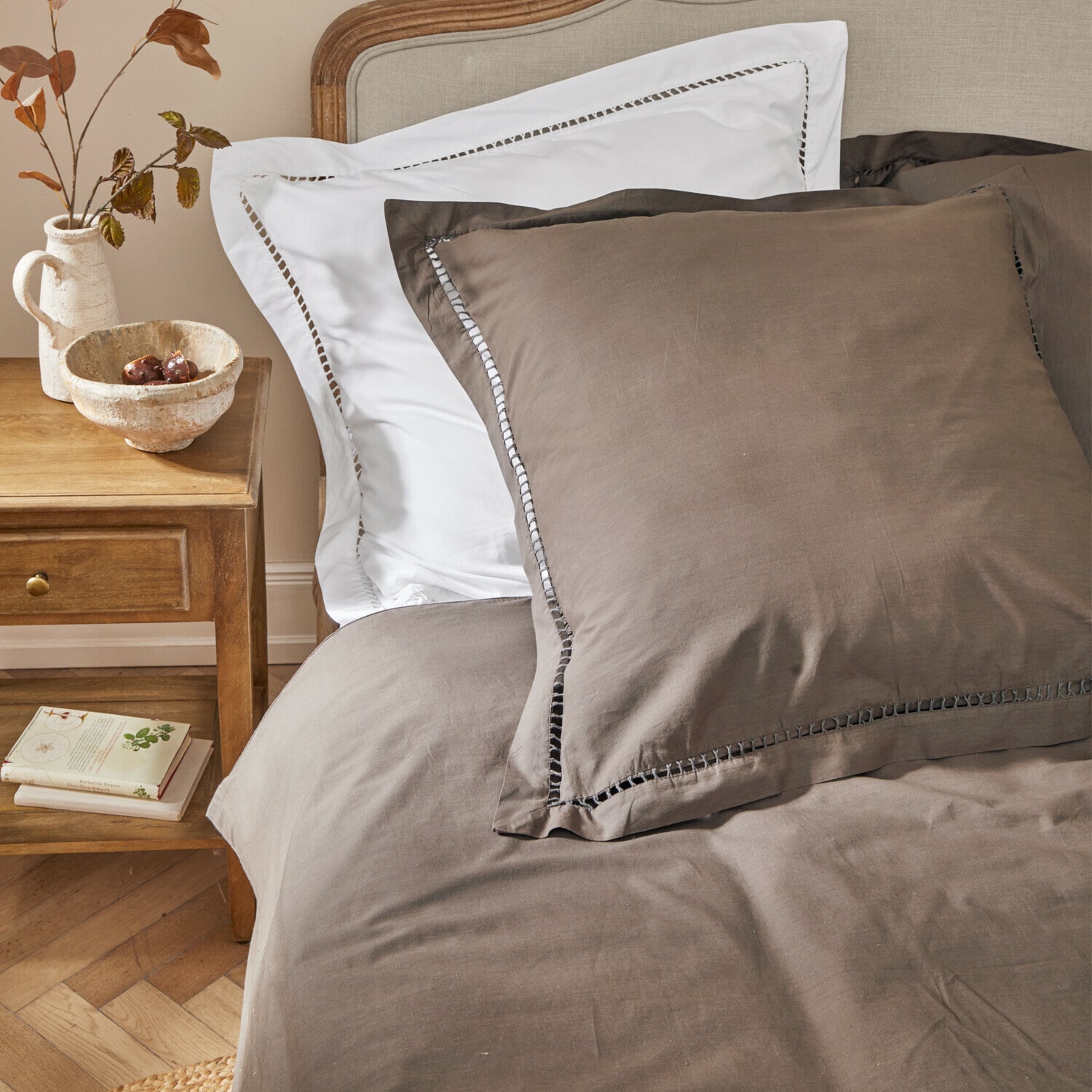 Ropa de cama Belvero |  marrón oscuro |