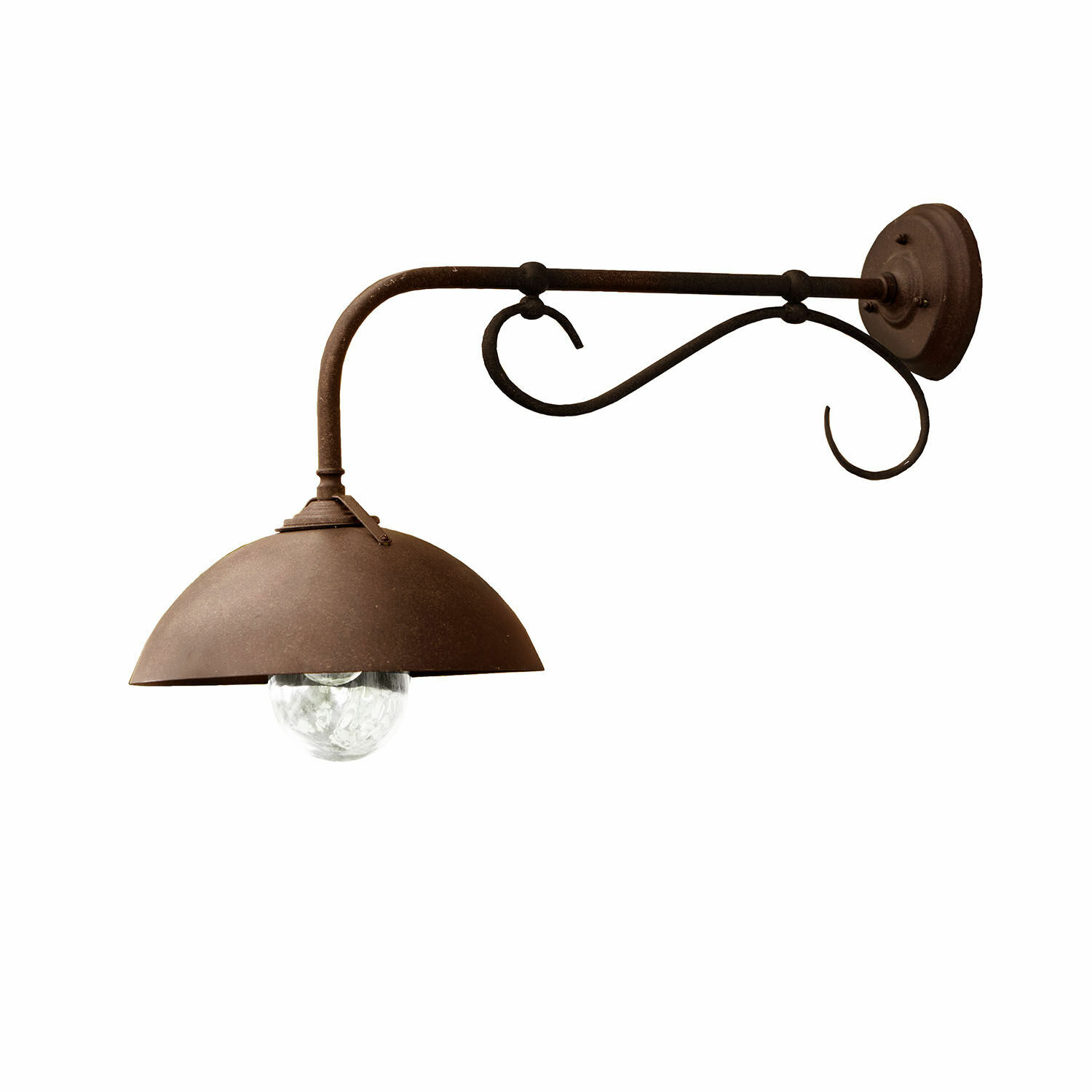 marrón oscuro Lámpara de pared exterior Lupia de metal marrón oscuro, lámpara de jardín elegante y resistente