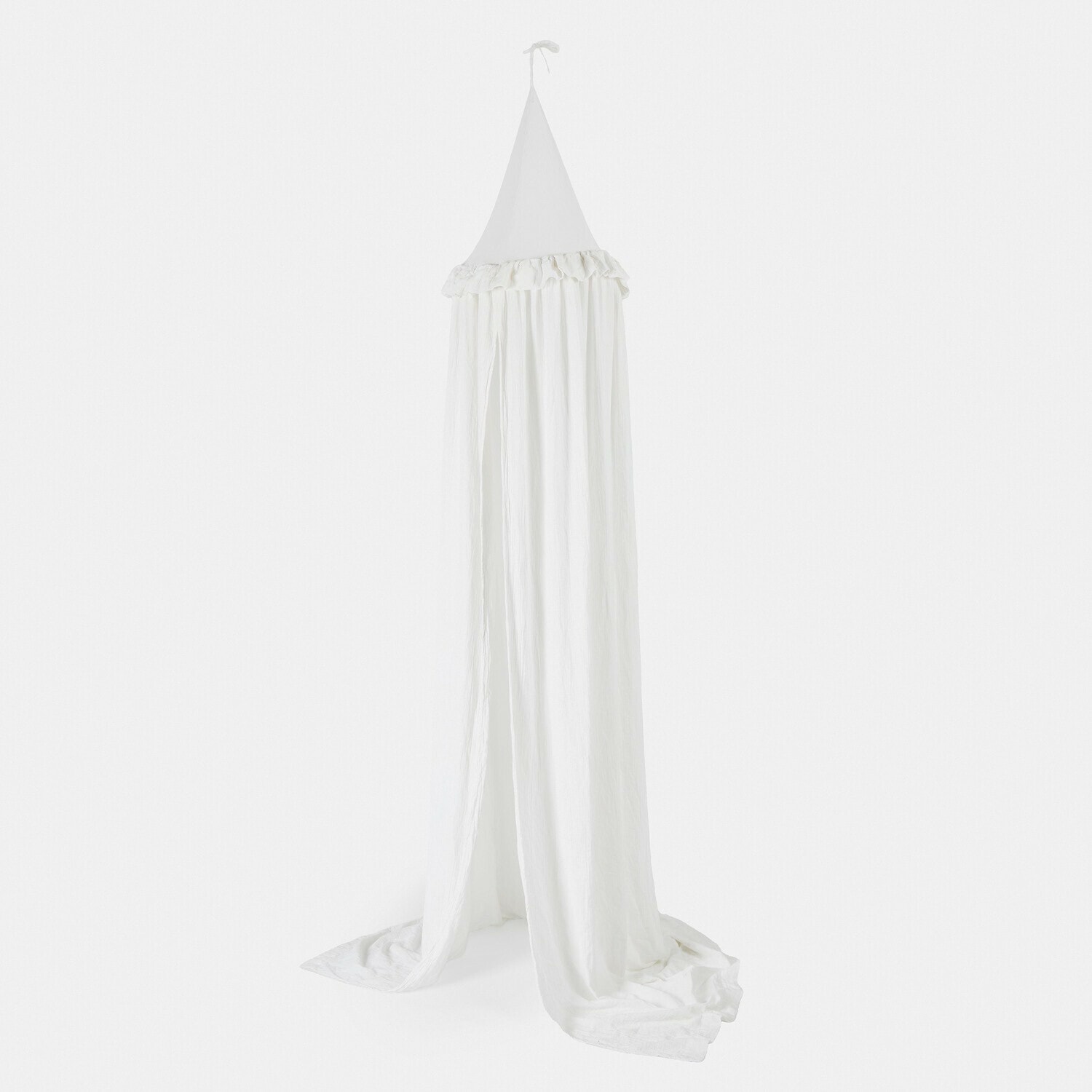 crema Dosel de cama crema de tela ligera, decoración elegante para dormitorio y protección contra insectos