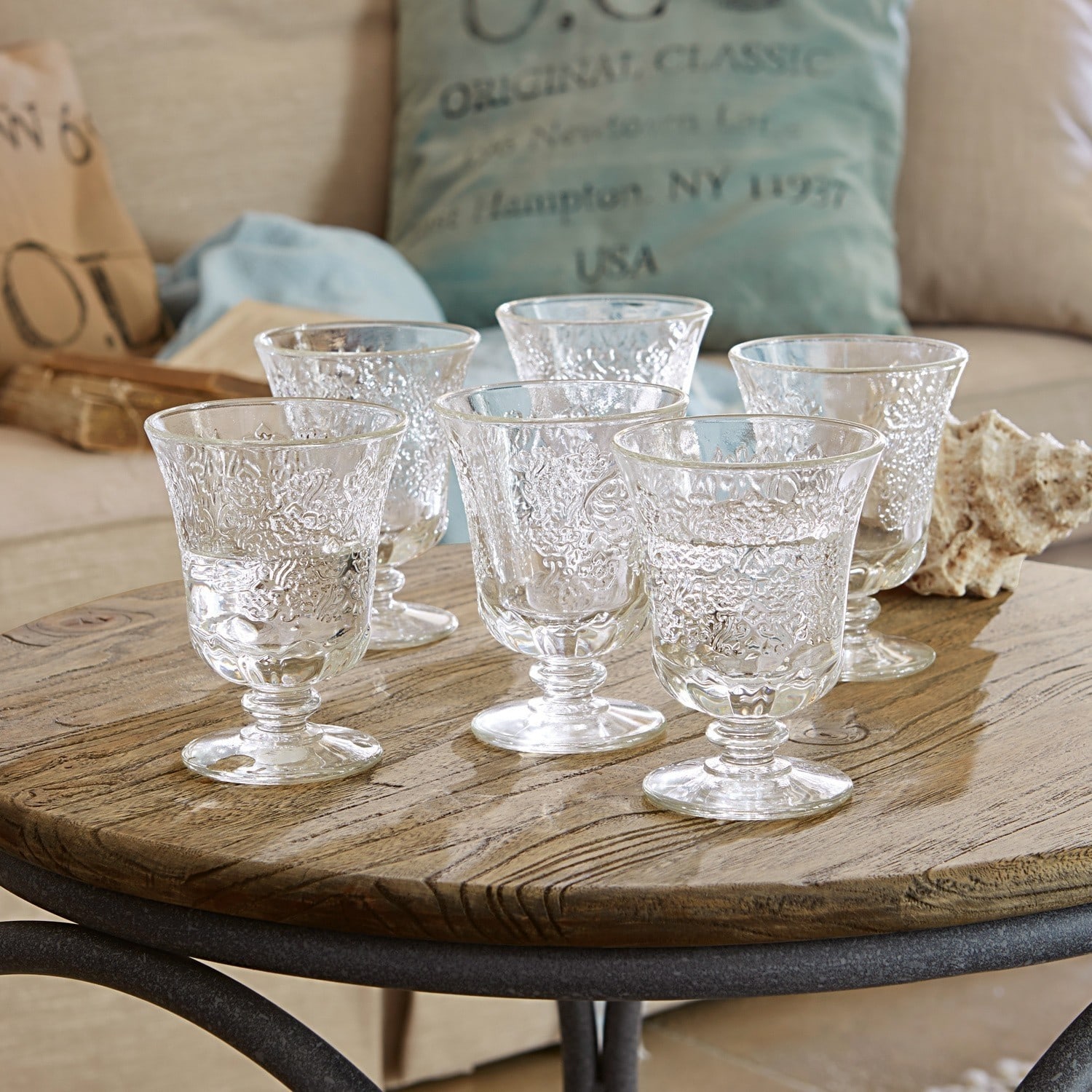 Set de 6 vasos de agua Abèle