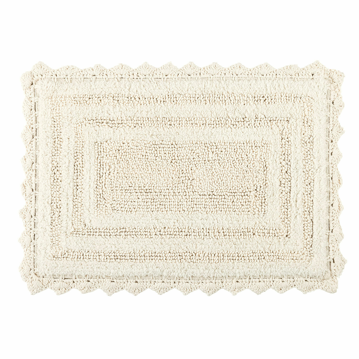 crema Alfombrilla de baño Yalexir crema de algodón suave, antideslizante y absorbente para baño