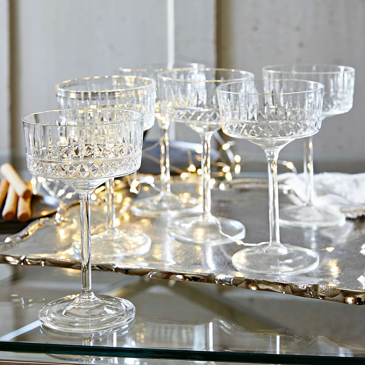 Set de 6 copas de champán Deion