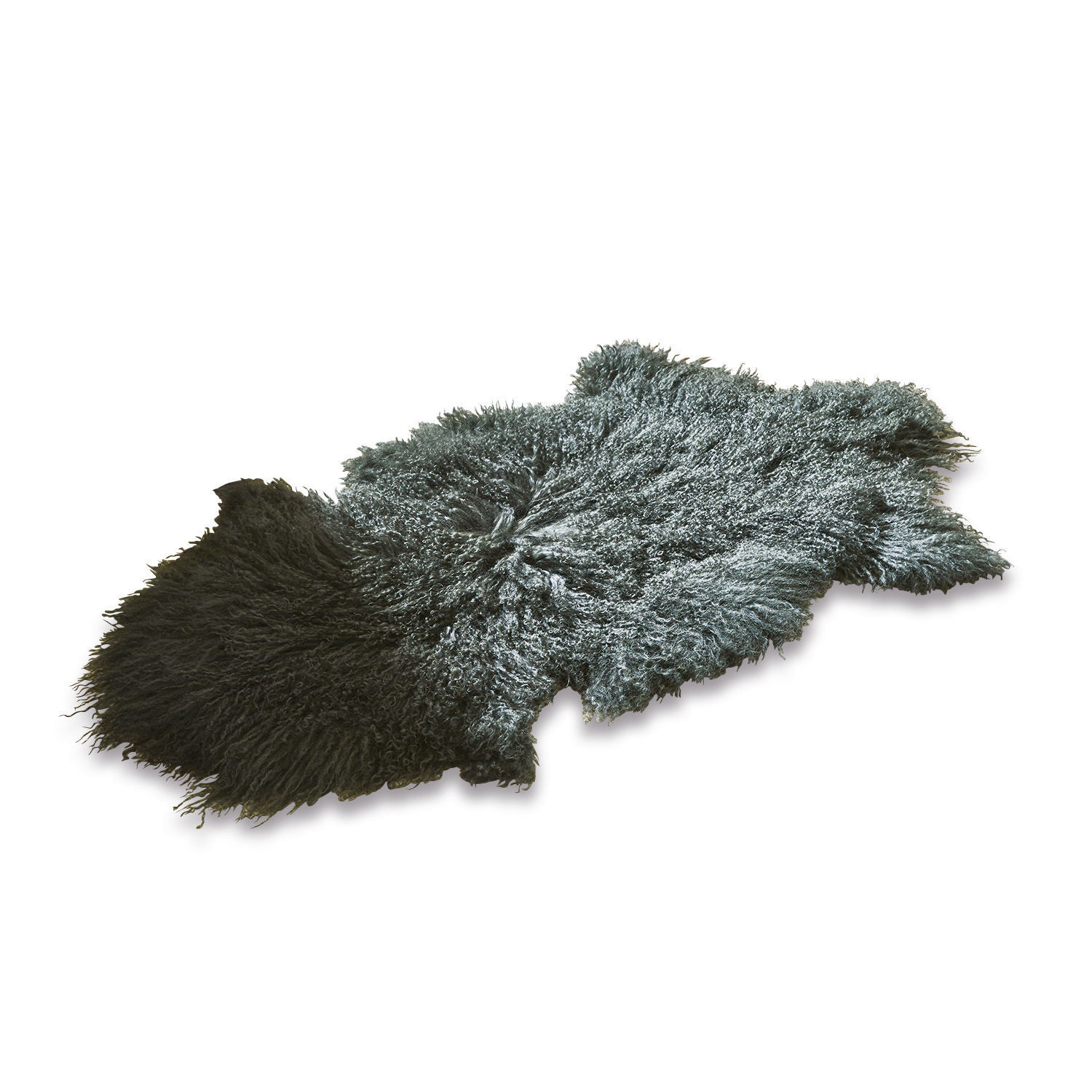 verde Piel de cordero verde suave con pelo largo, alfombra natural para interiores, accesorio acogedor