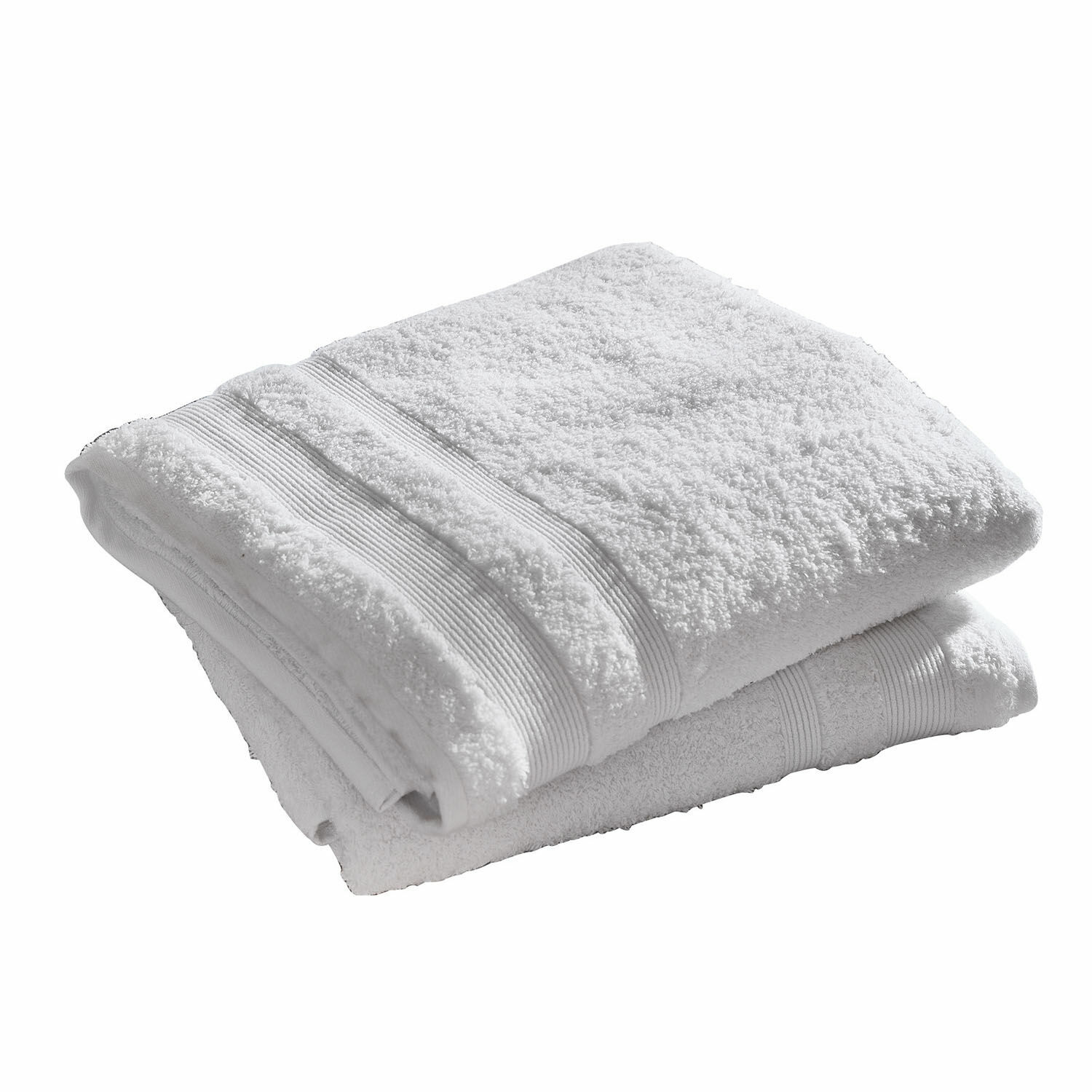 blanco Set de 2 toallas de baño blancas de algodón suave, perfectas para baño y spa