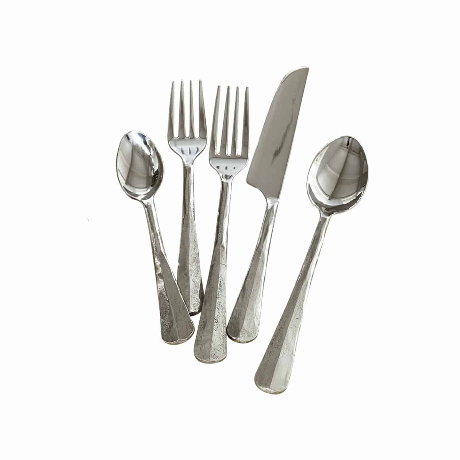 Cubiertos Malden Juego de cubiertos de acero inoxidable plateado con cuchara, tenedor y cuchillo para uso diario