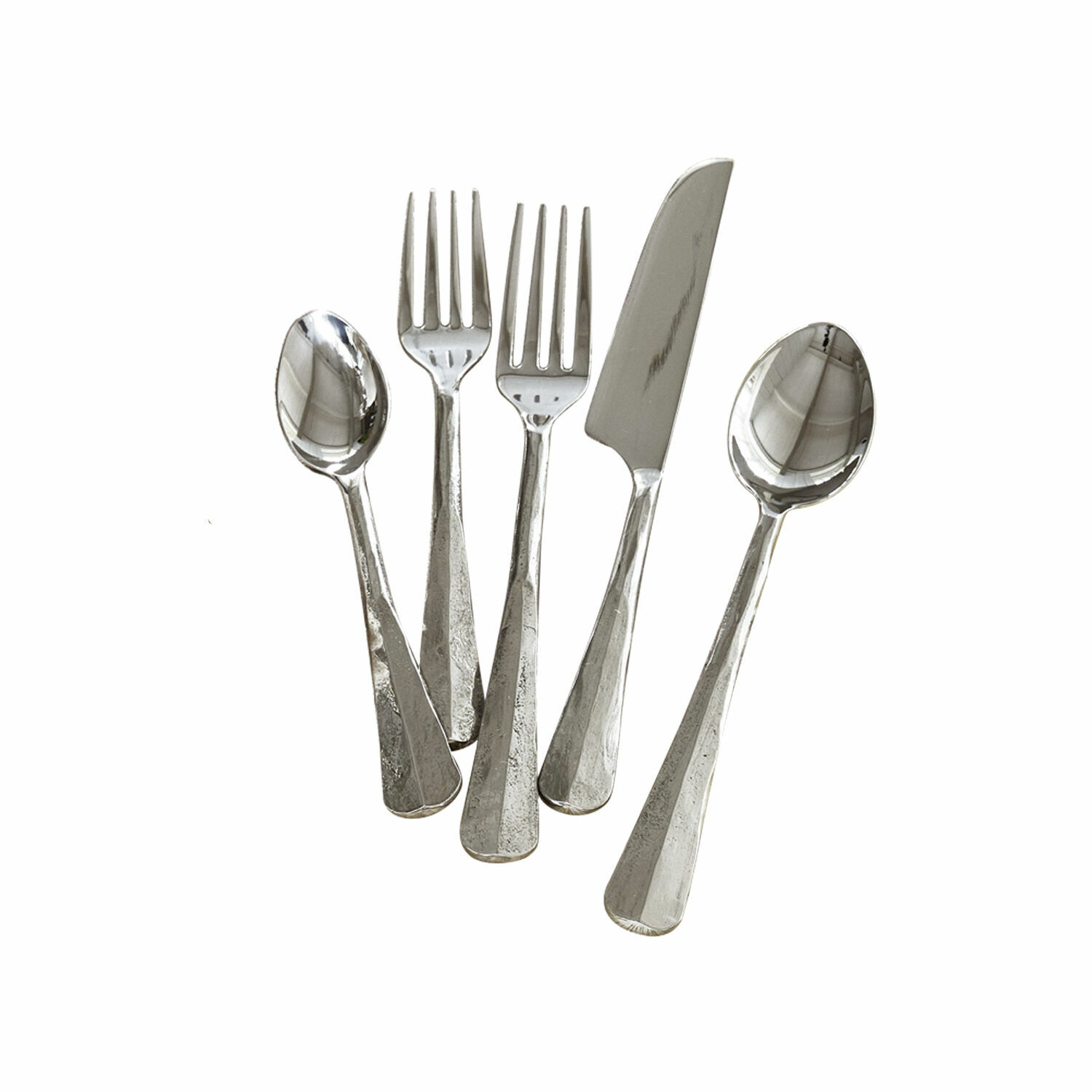 Cubiertos Malden Juego de cubiertos de acero inoxidable plateado con cuchara, tenedor y cuchillo para uso diario