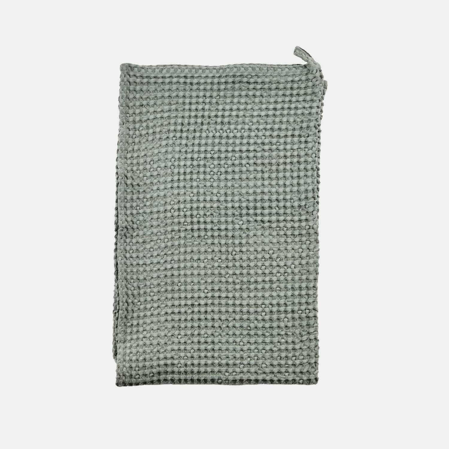 Toalla Maralei Paño gris de algodón con textura de gofre para cocina y limpieza