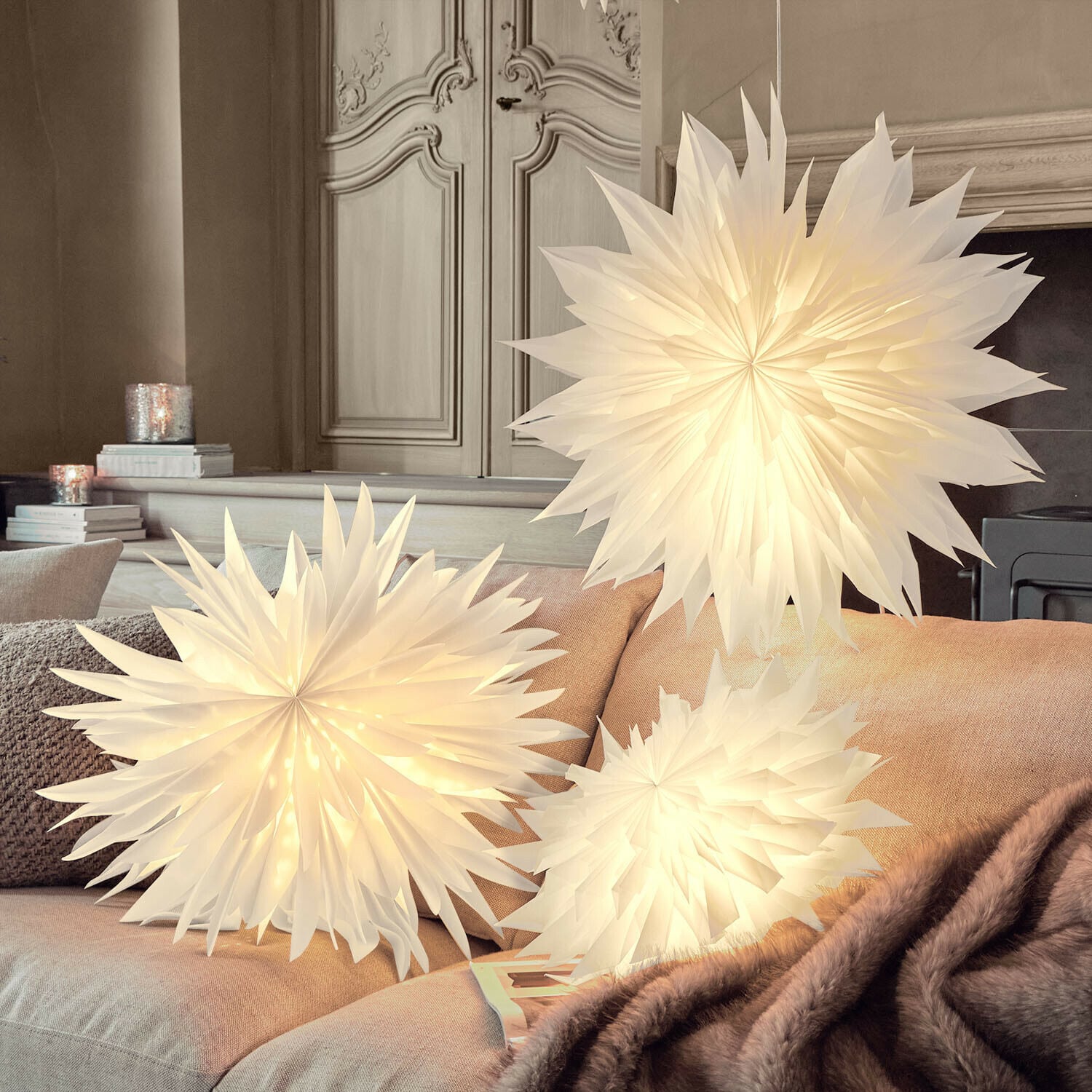 Estrella luminosa de papel Ylmera