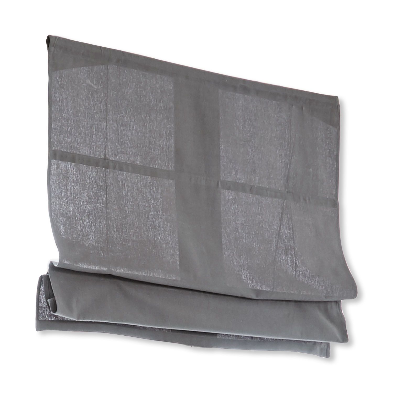 gris Estor plisado gris de tela semitransparente, protección práctica para ventanas interiores