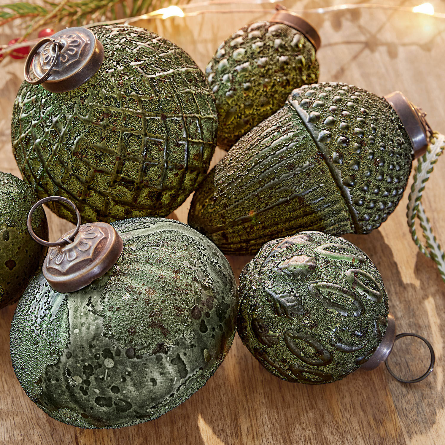 Set de 6 adornos navideños Lento