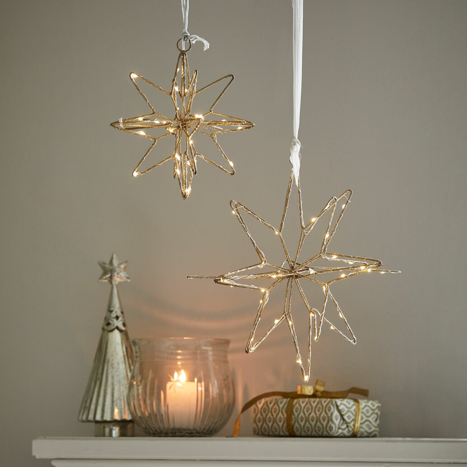 Set de 2 estrellas LED Pérole