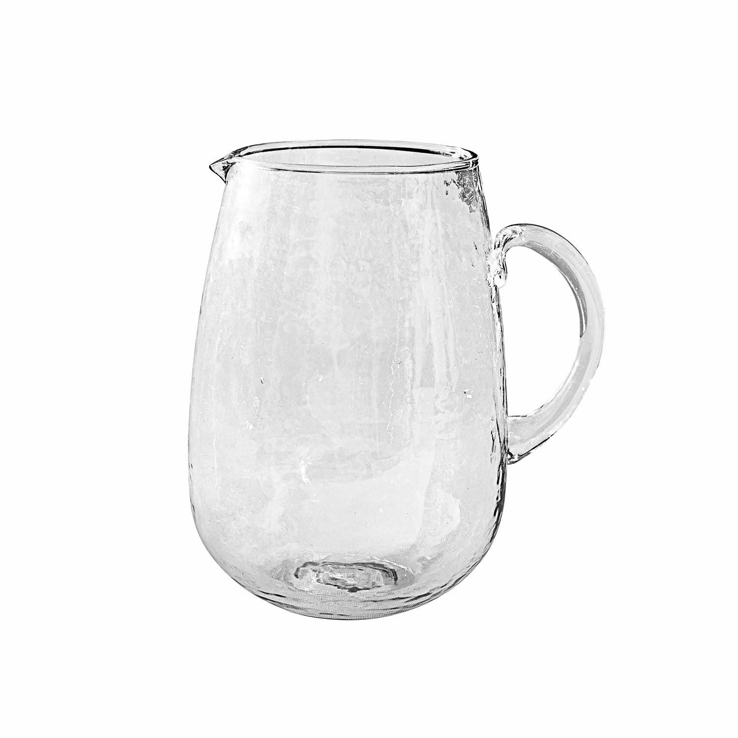 Jarra Rezay Jarra de vidrio transparente con asa y pico para bebidas, vidrio claro