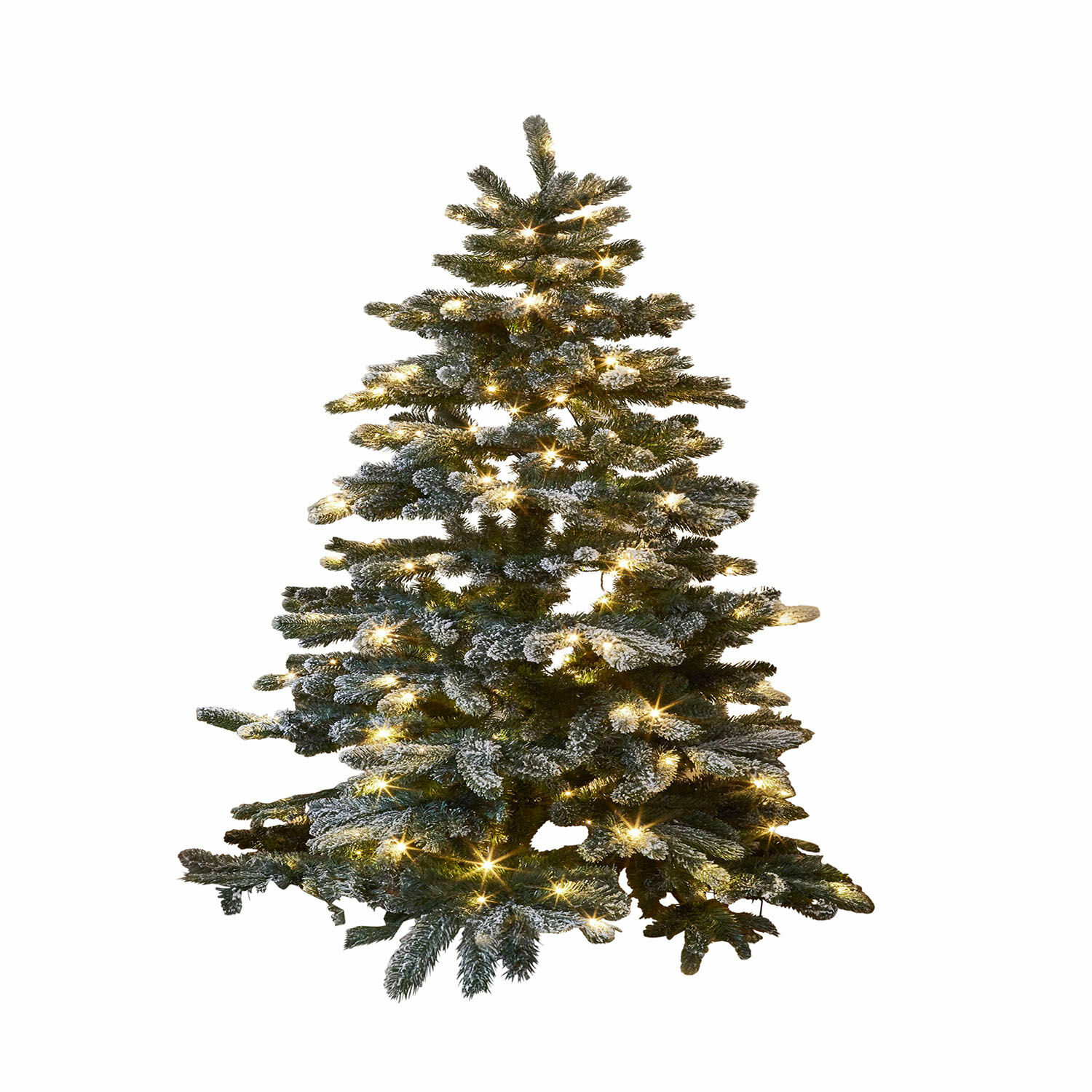 Árbol de Navidad Mannier Árbol de Navidad artificial con ramas nevadas y luces LED cálidas para decoración festiva