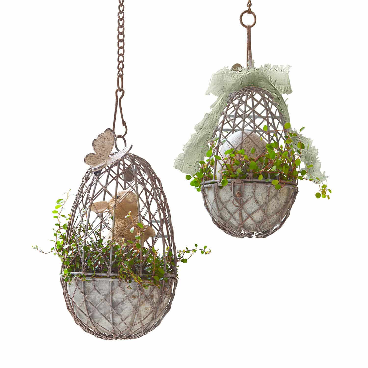 Set de 2 jaulas de pájaros decorativas Eralin