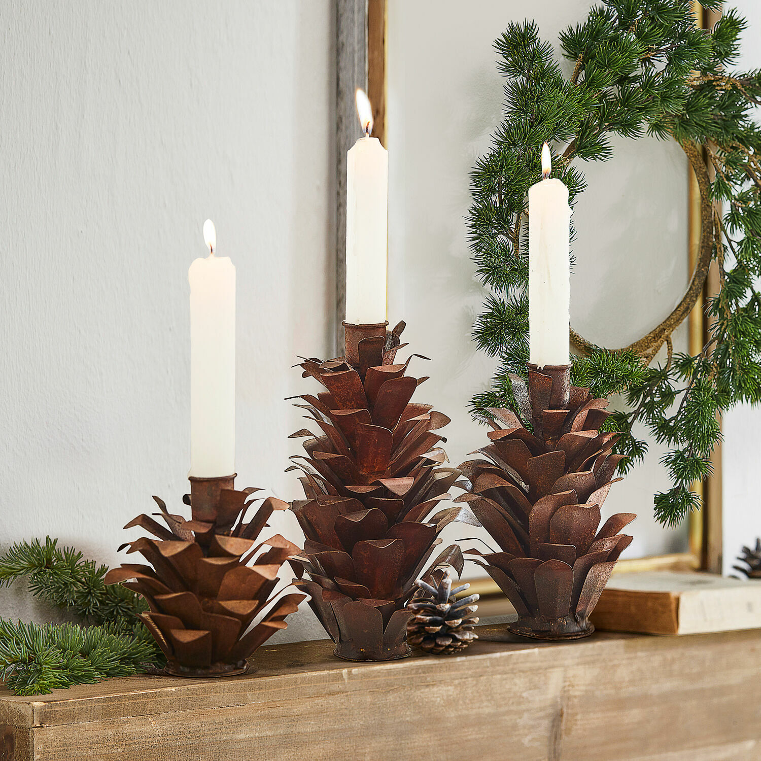 Juego de 3 candelabros Deerfield
