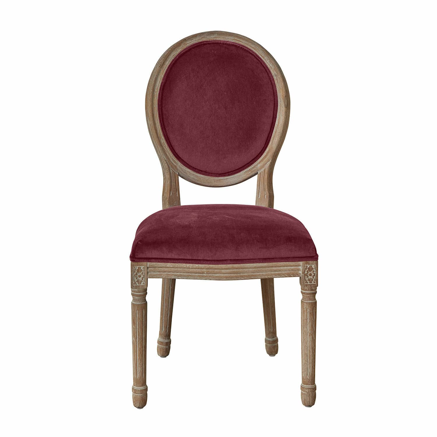 Silla Alviano de madera con tapizado de terciopelo lila, diseño clásico para salón