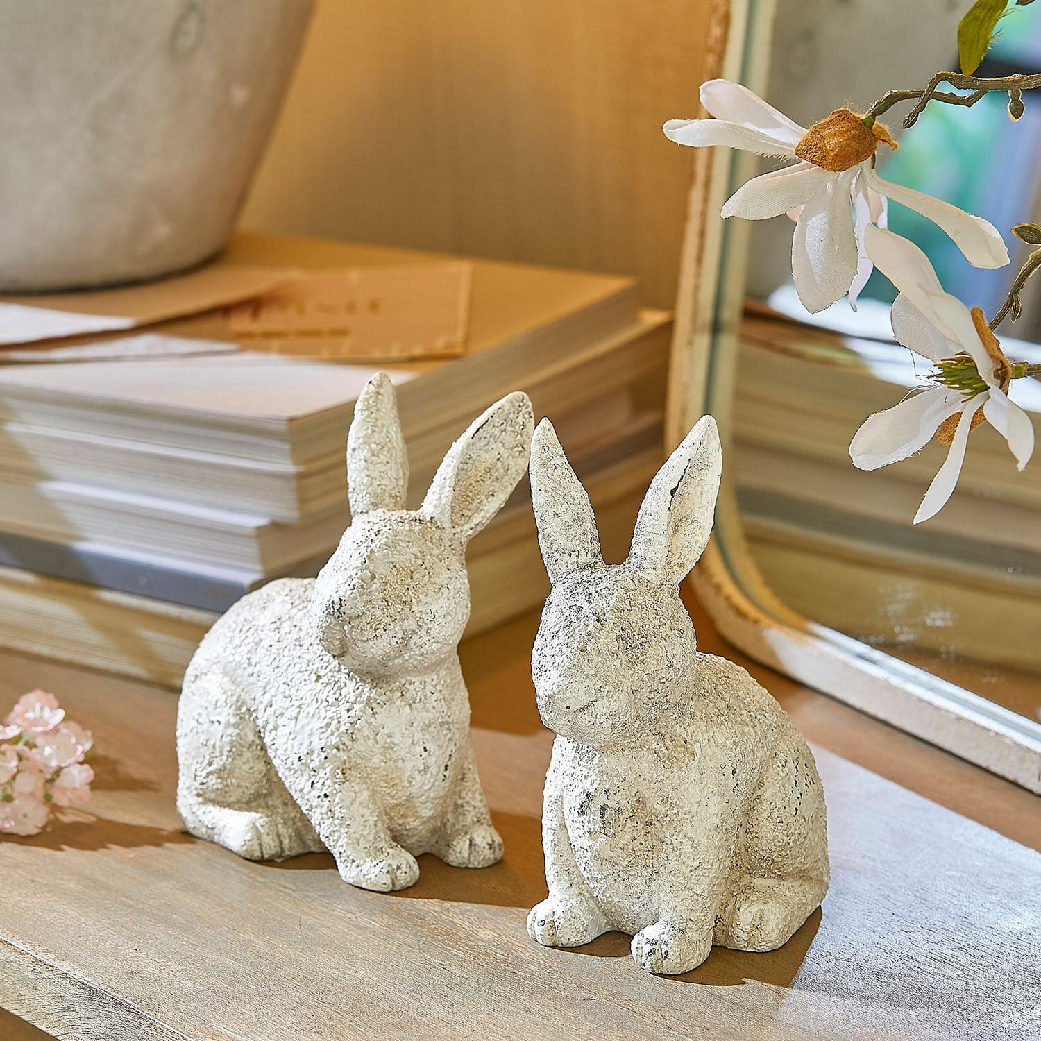 Set de 2 conejos decorativos Samirah