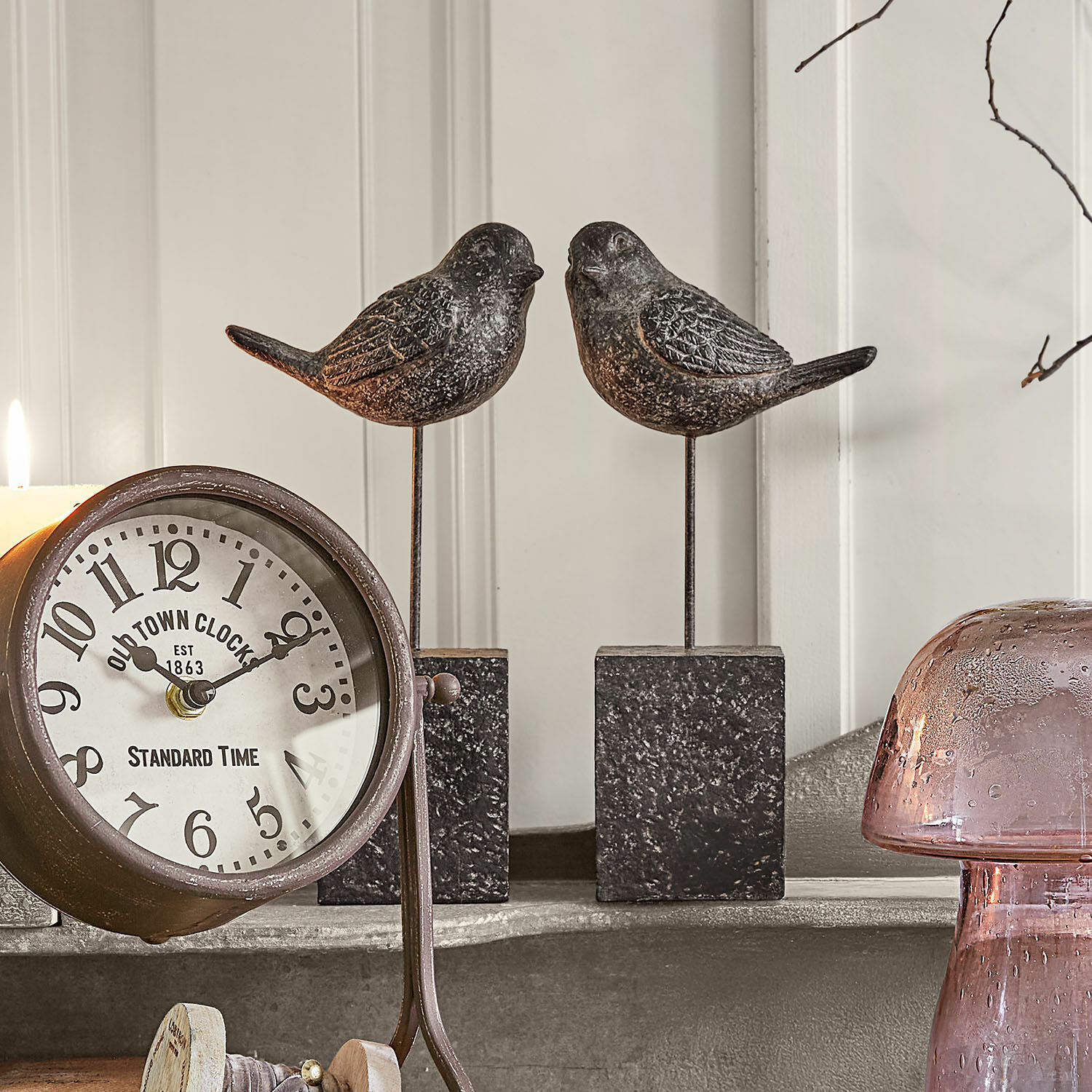 Set de 2 pájaros decorativos Juxivel