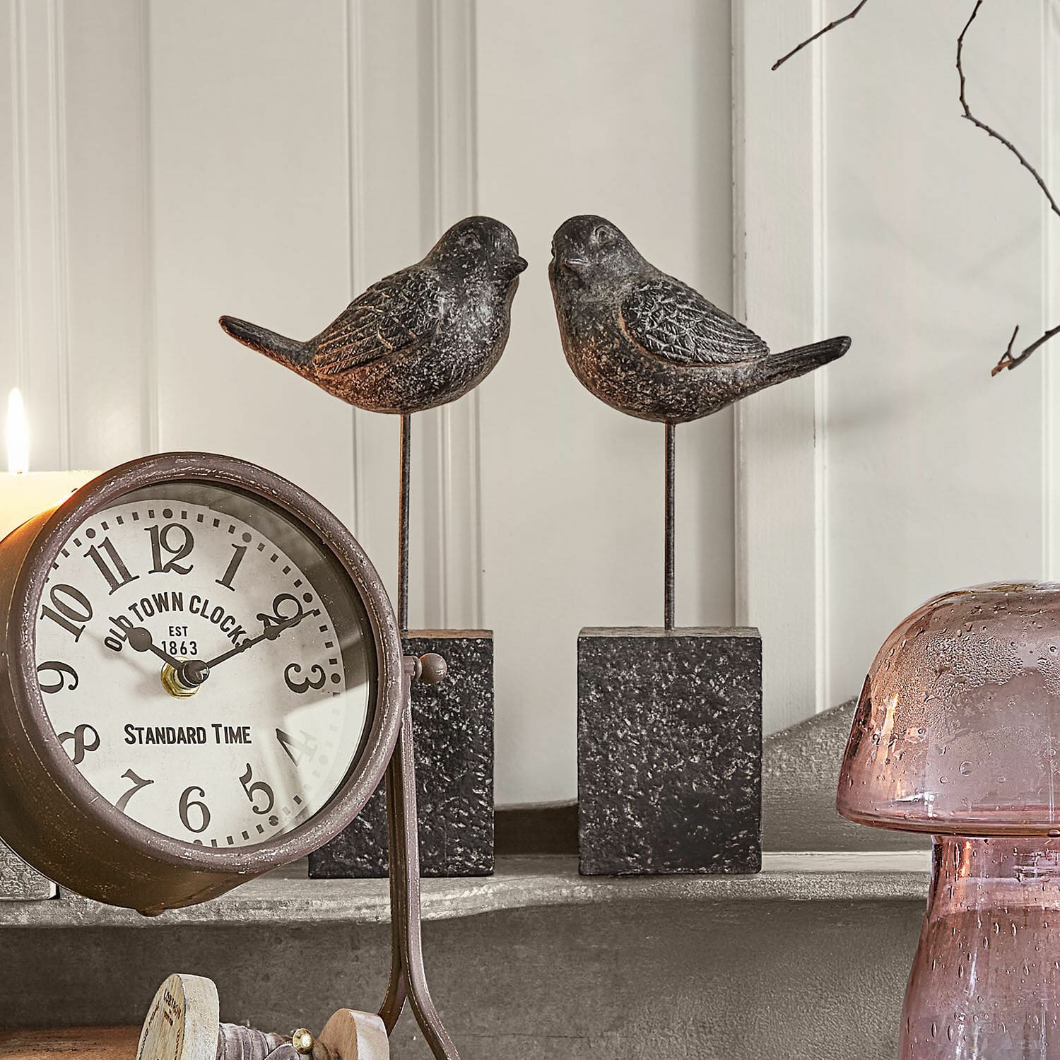 Set de 2 pájaros decorativos Juxivel