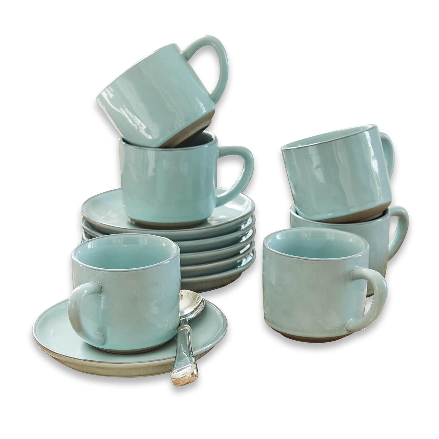 Set de 6 tazas y platillos Biarré