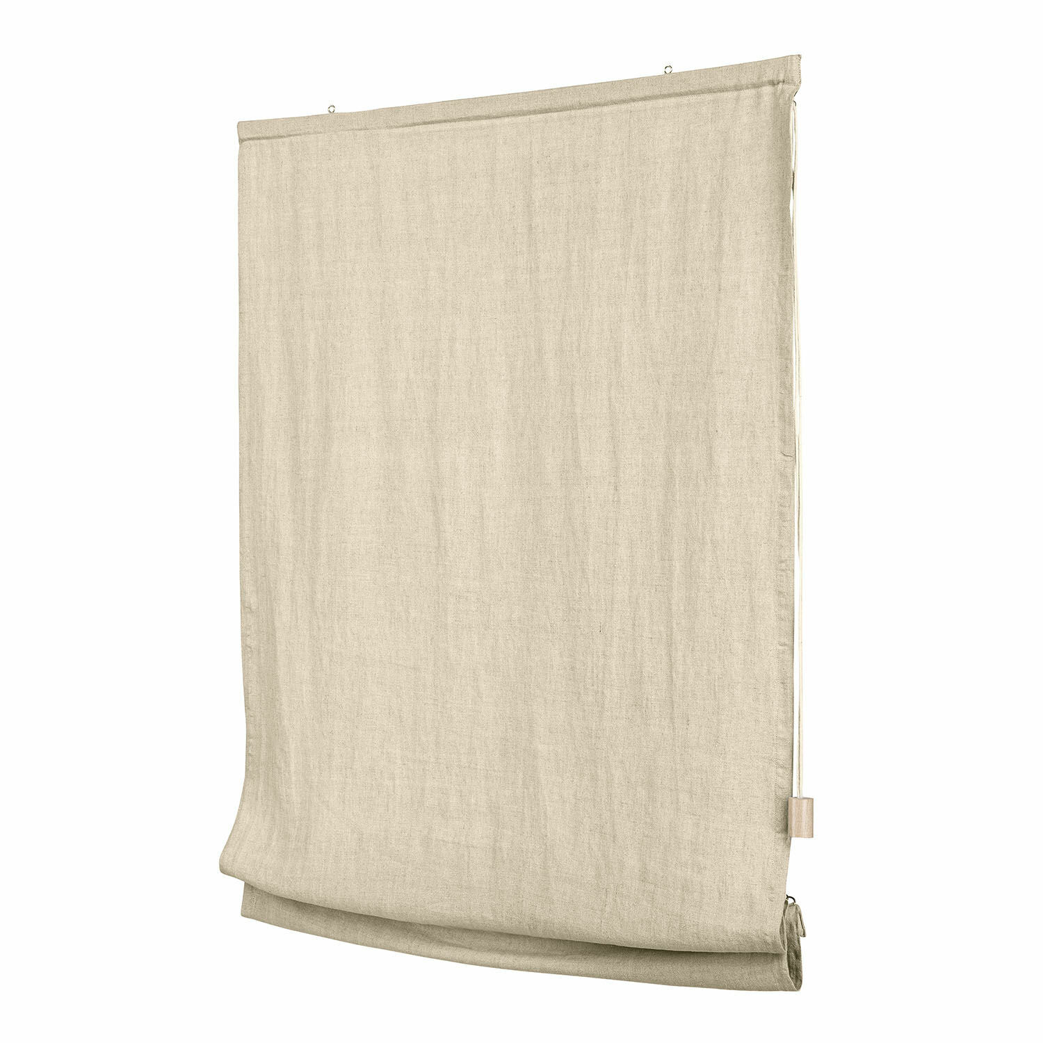 Estor plegable Lunavaux Estor romano beige de lino, protección práctica para ventanas con estilo natural
