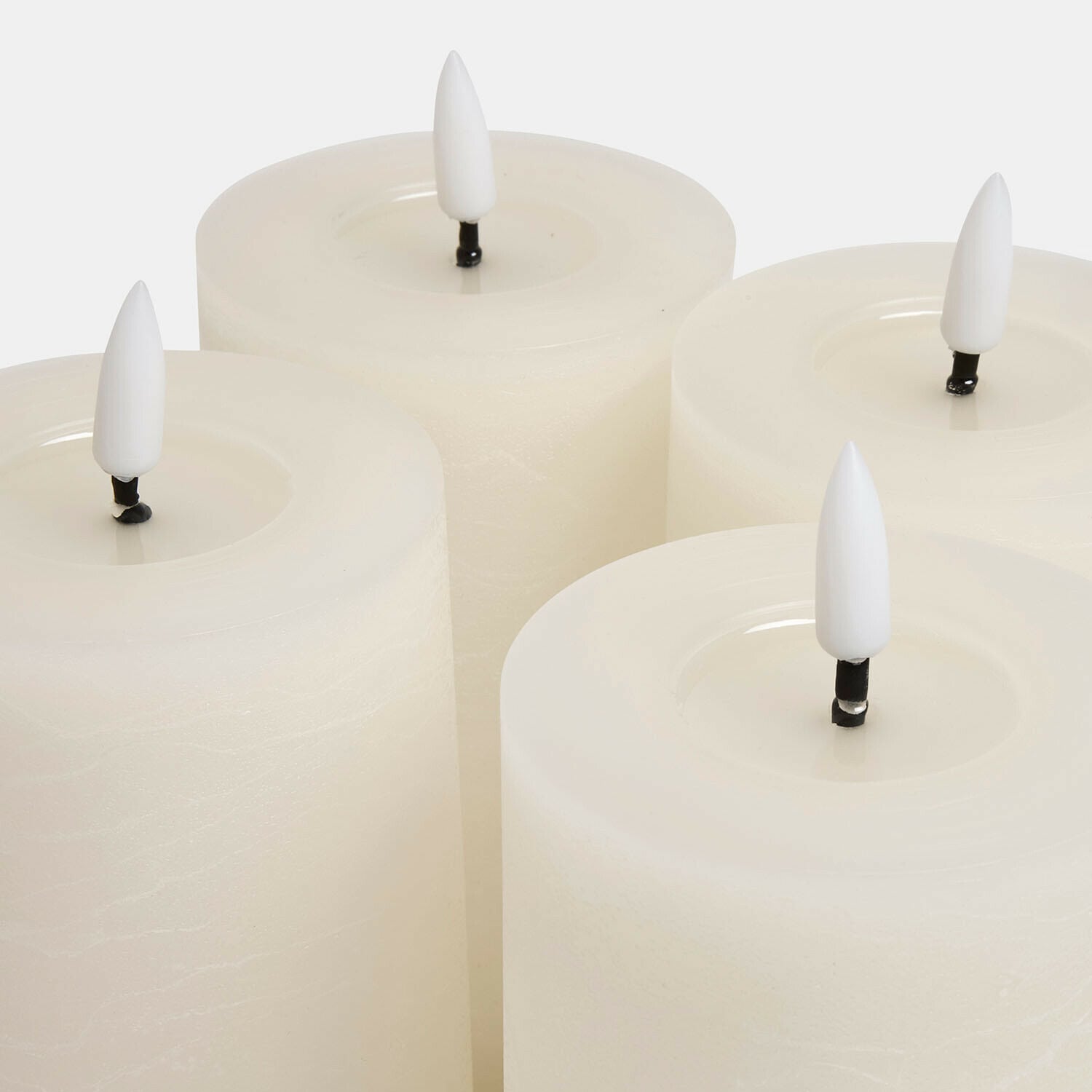 Set de 4 velas LED cilíndricas Rimfalla