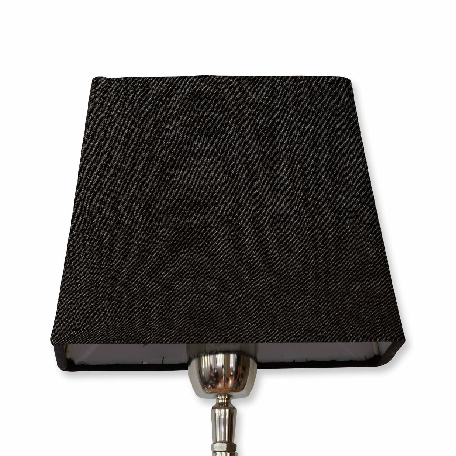 Pantalla de lámpara Linderas negra de tela para lámpara de mesa, diseño moderno y forma simple