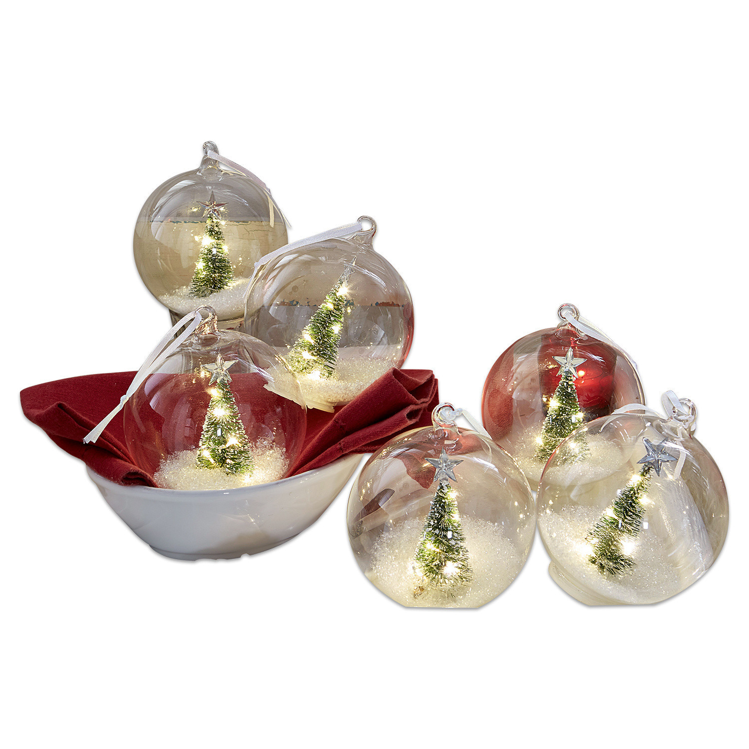 Set de 6 adornos navideños Ollie